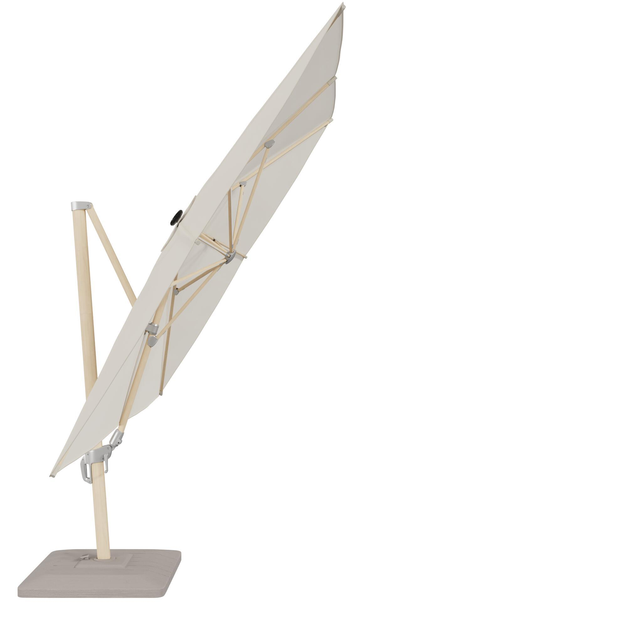 Ombrellone a palo laterale marrone Sonora NATERIAL con telo rettangolare bianco L 280 x P 391 x H 274 cm - 13