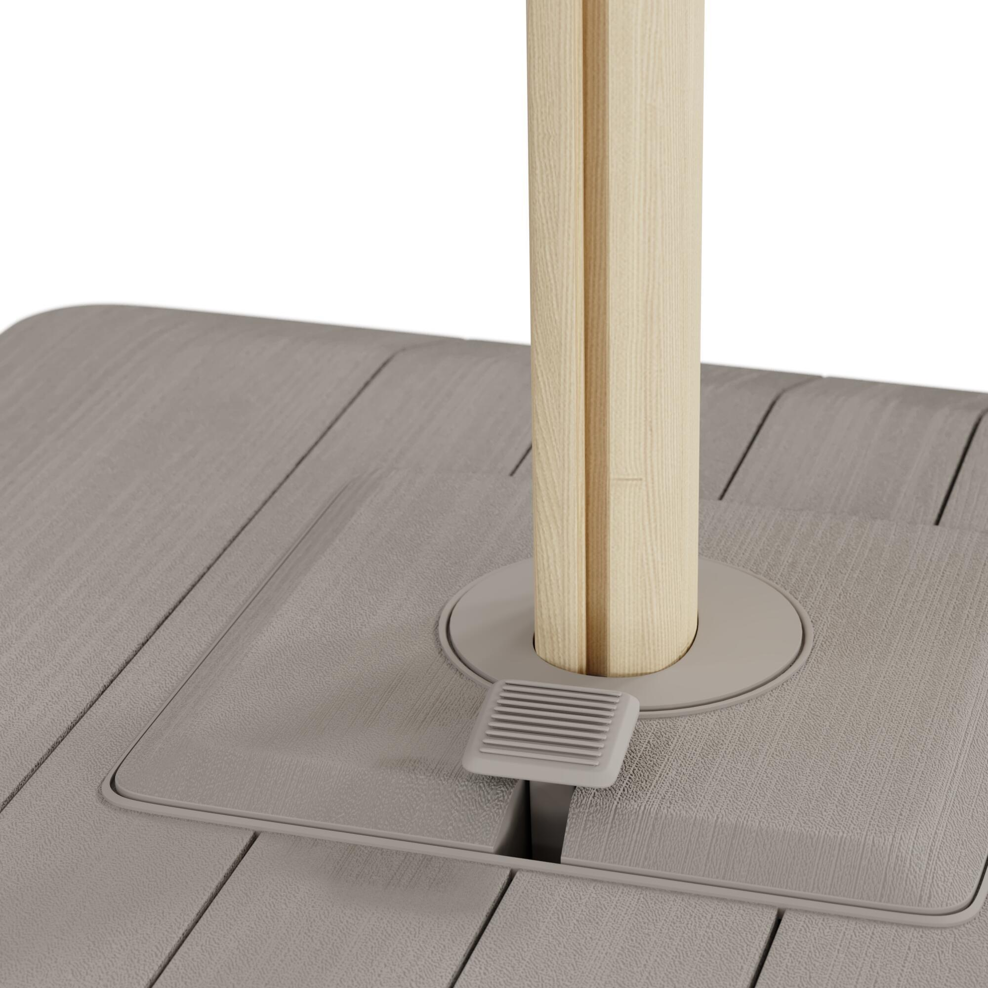 Ombrellone a palo laterale marrone Sonora NATERIAL con telo rettangolare bianco L 280 x P 391 x H 274 cm - 18