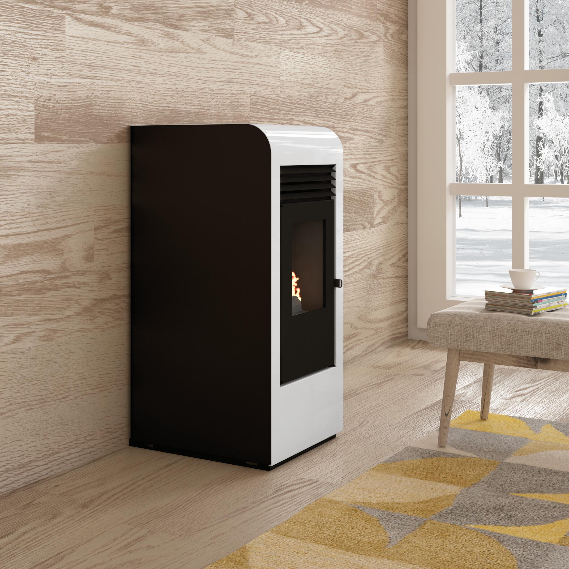 Stufa a pellet ventilata PUNTO FUOCO Giada 8 KW bianca - 3