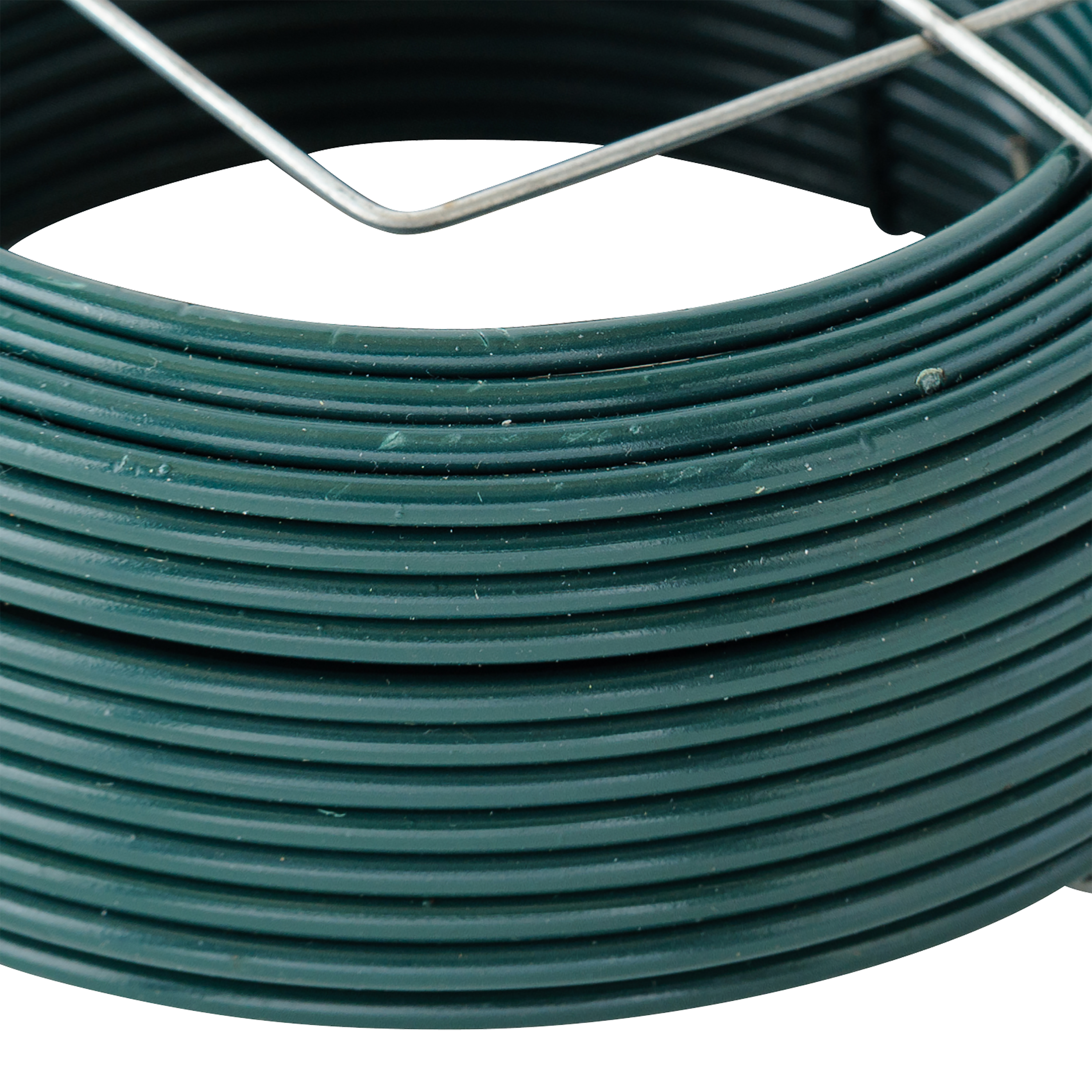 Alambre plastificado verde de 20 m de longitud y 2.7 mm de ø - 4