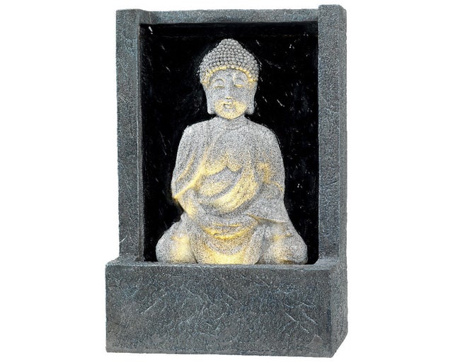 Fontana decorativa Budda da esterno 26X39 cm in resina  grigio H