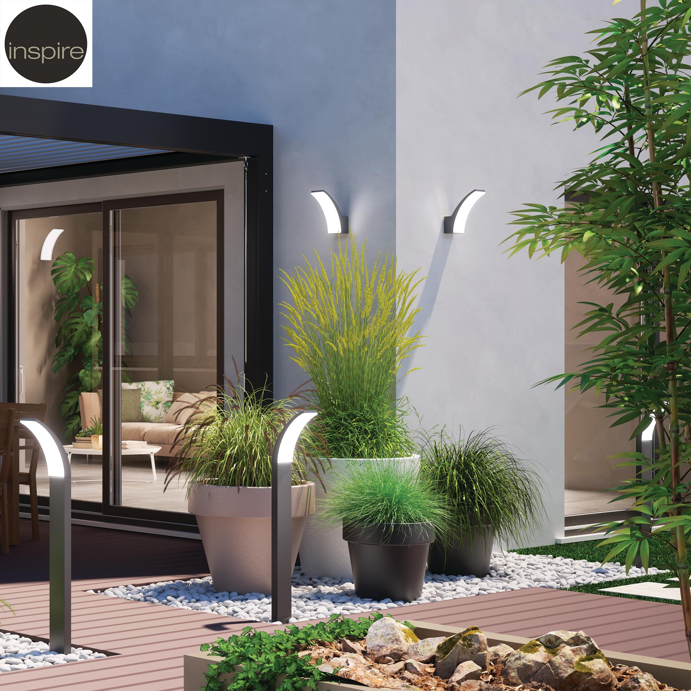 Applique LED moderno Lakko grigio IP44, luce bianco naturale 1500 lumen, INSPIRE - 5