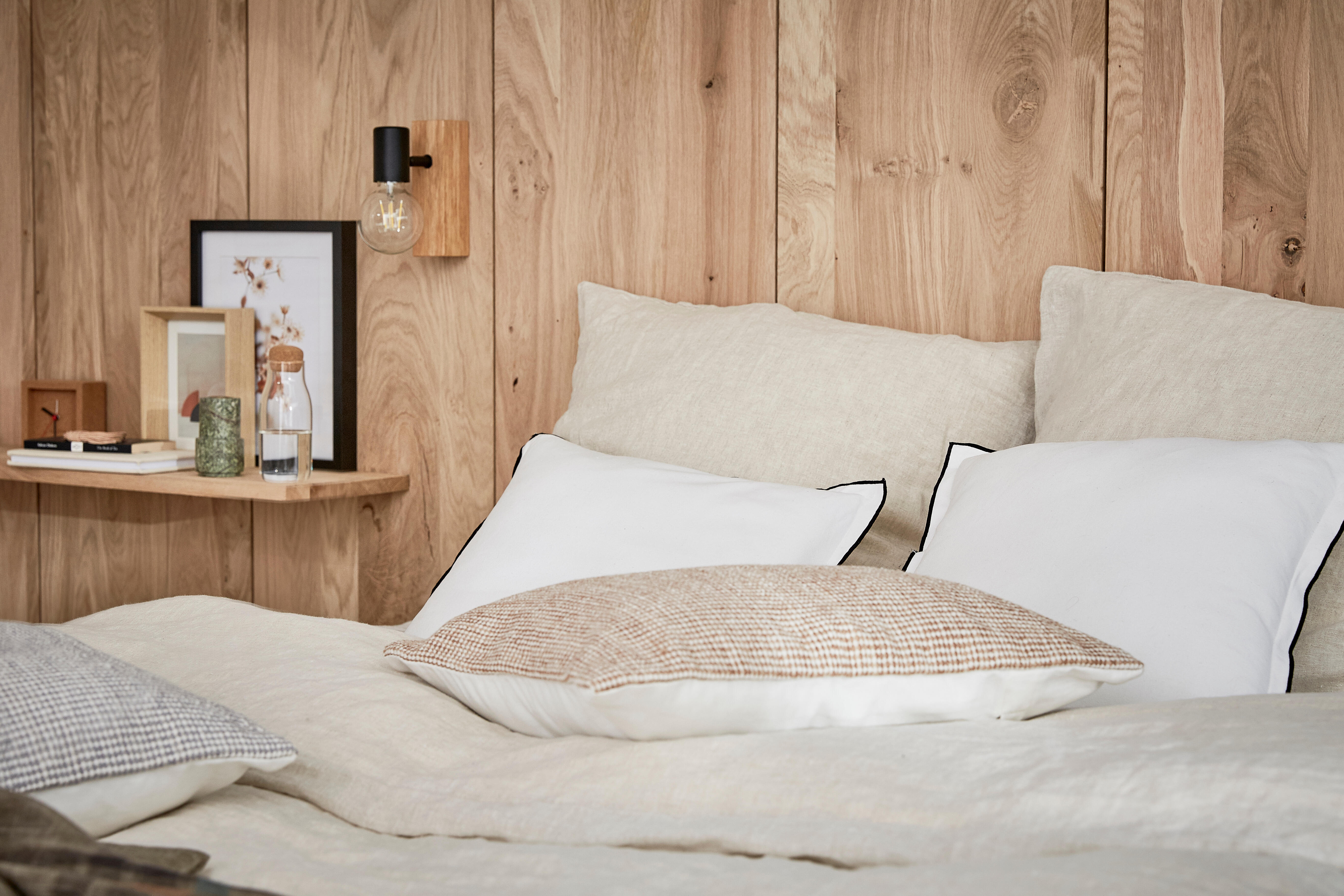 Faretto decorativo senza fonte luminosa TOWNSHEND NERO in legno marrone E27 10W EGLO 1 luci - 3