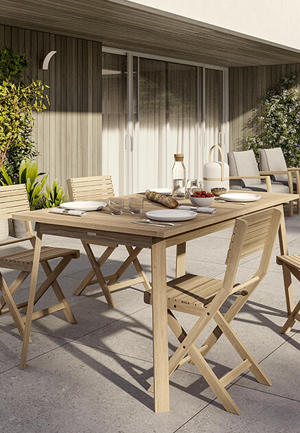 Table de jardin NATERIAL Solis rectangulaire marron 4 personnes - 3