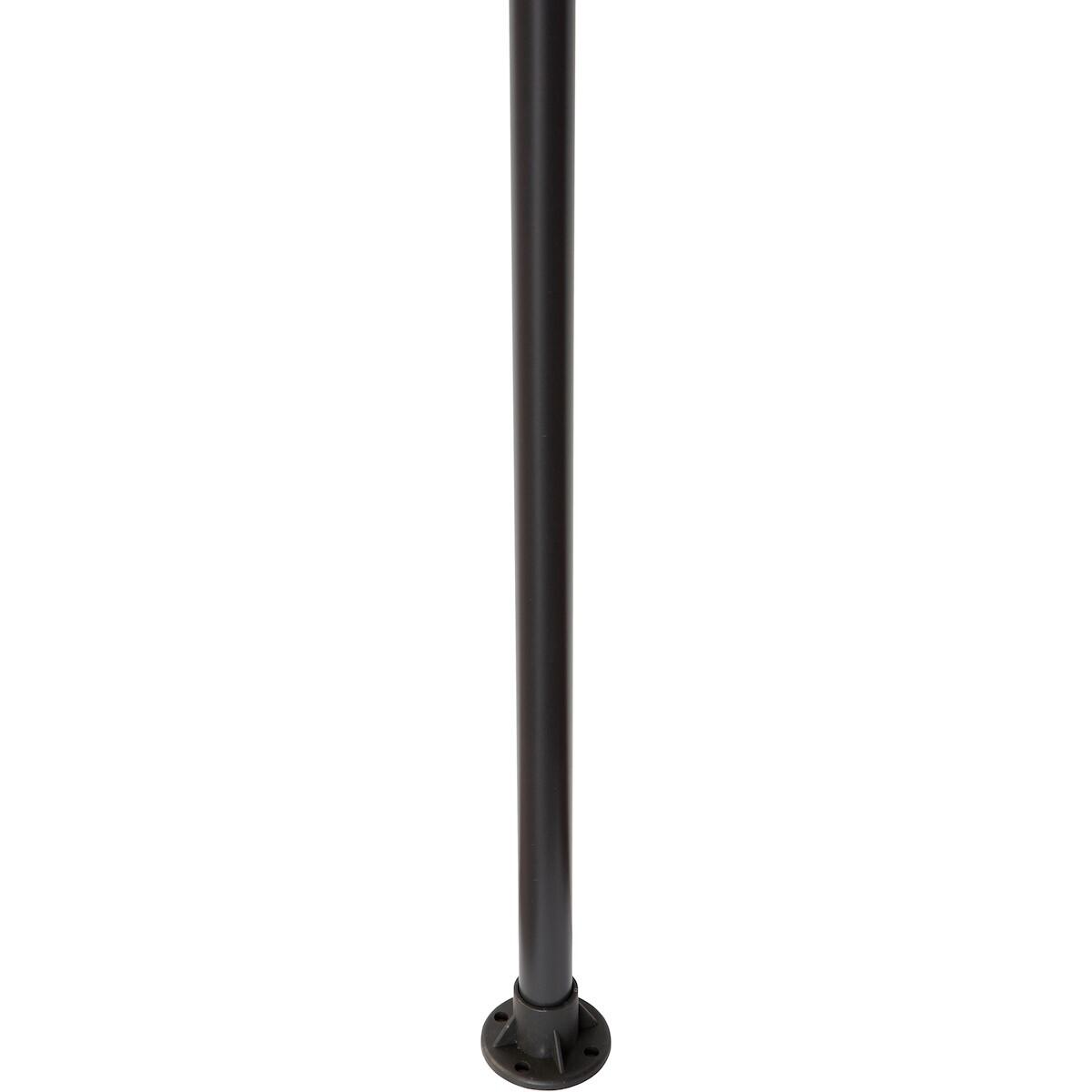 Gazebo 3 x 3 m in acciaio grigio scuro, copertura tortora - Oxis NATERIAL - 7