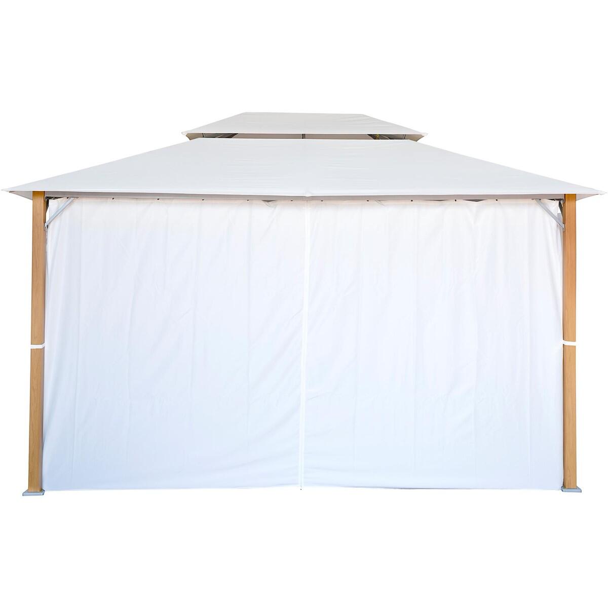 Gazebo 370x270 cm in alluminio naturale, copertura bianca - Agora NATERIAL - 8