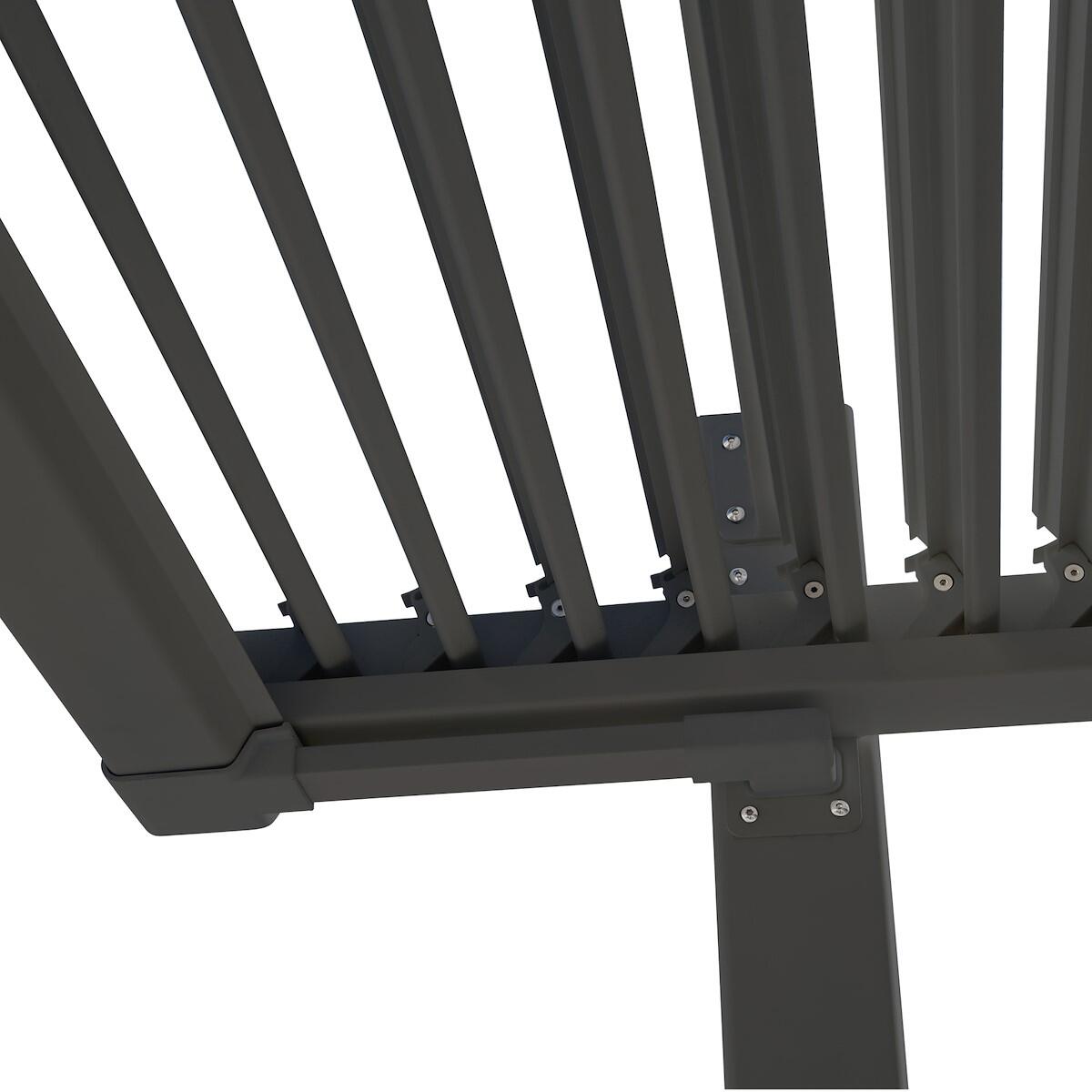 Pergola bioclimatica 3.2x3.6 m in alluminio antracite - Persea NATERIAL - 12