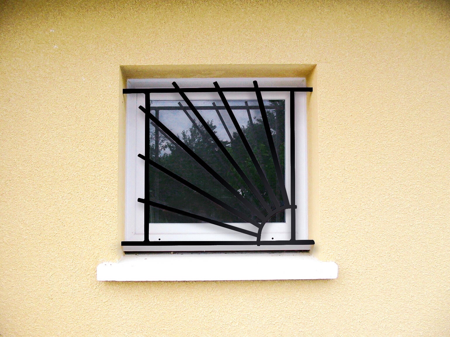 Grille de défense Soleil, pour fenêtre dimension tableau l.140 x H.125