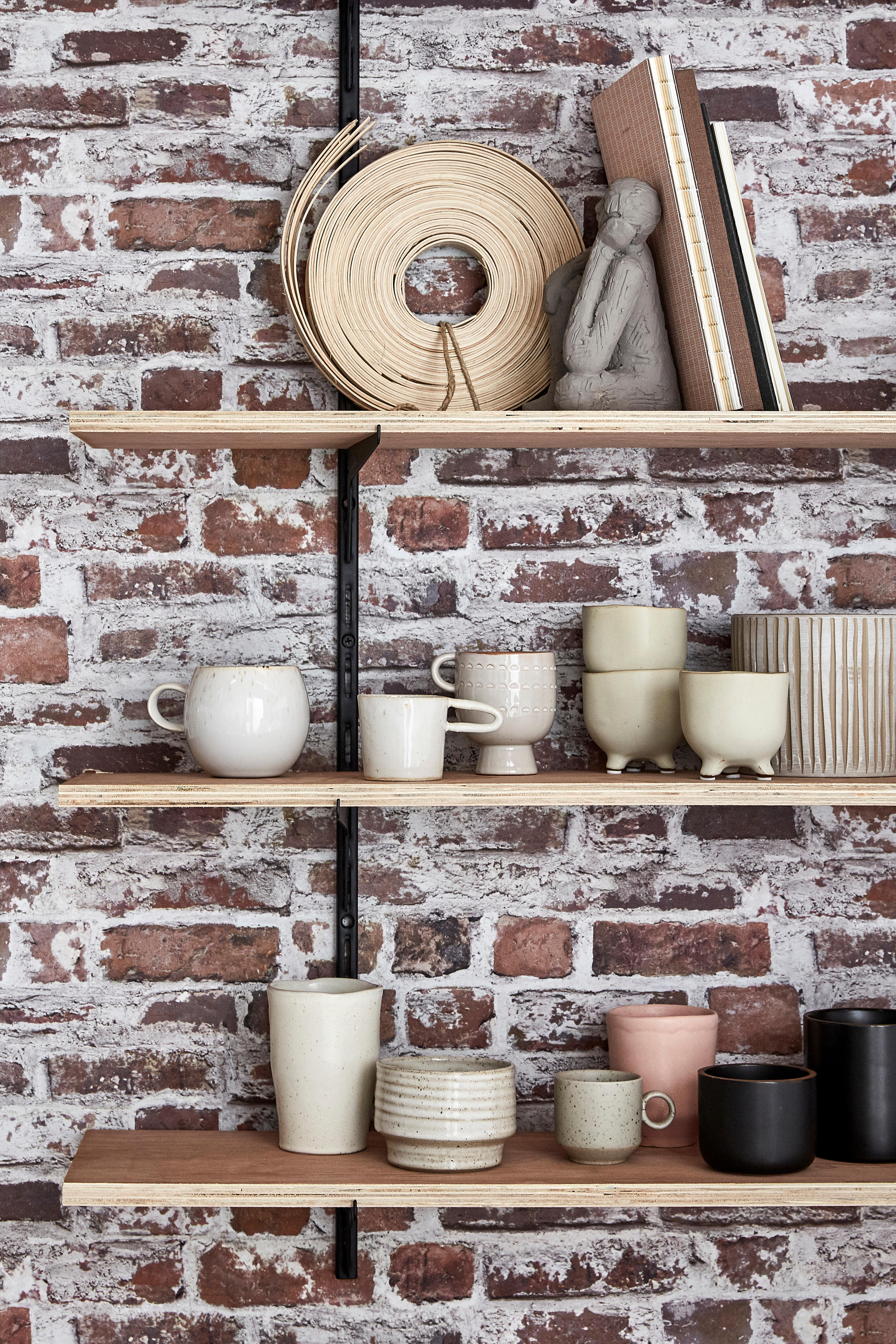 Papier peint intissé Sur intissé brique rouge, gris, effet ancien - 10