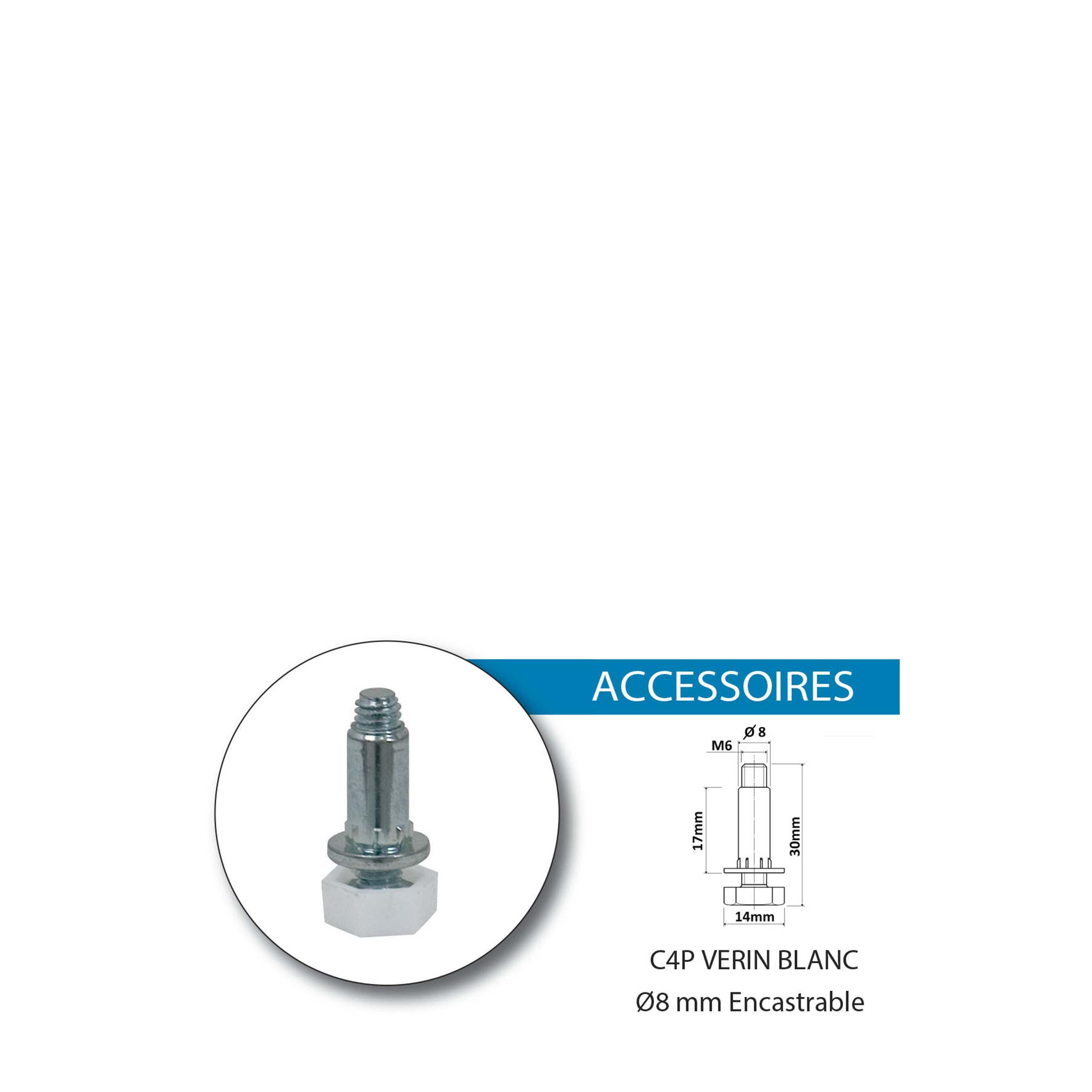 Vérin Métal 6 Pans Hauteur 31mm - Vis M6 - Neuf Pour Bricolage Mécanique