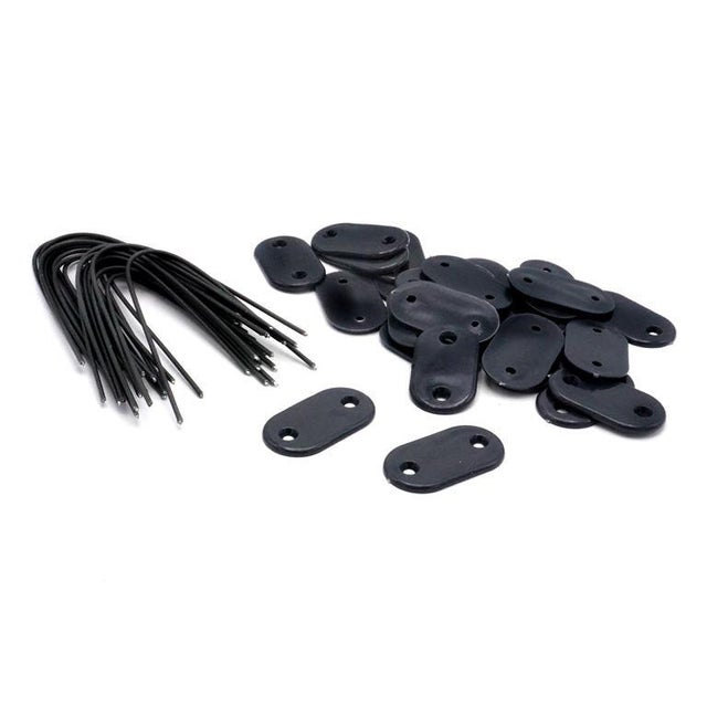 26 attaches canisses + fil pvc anthracite