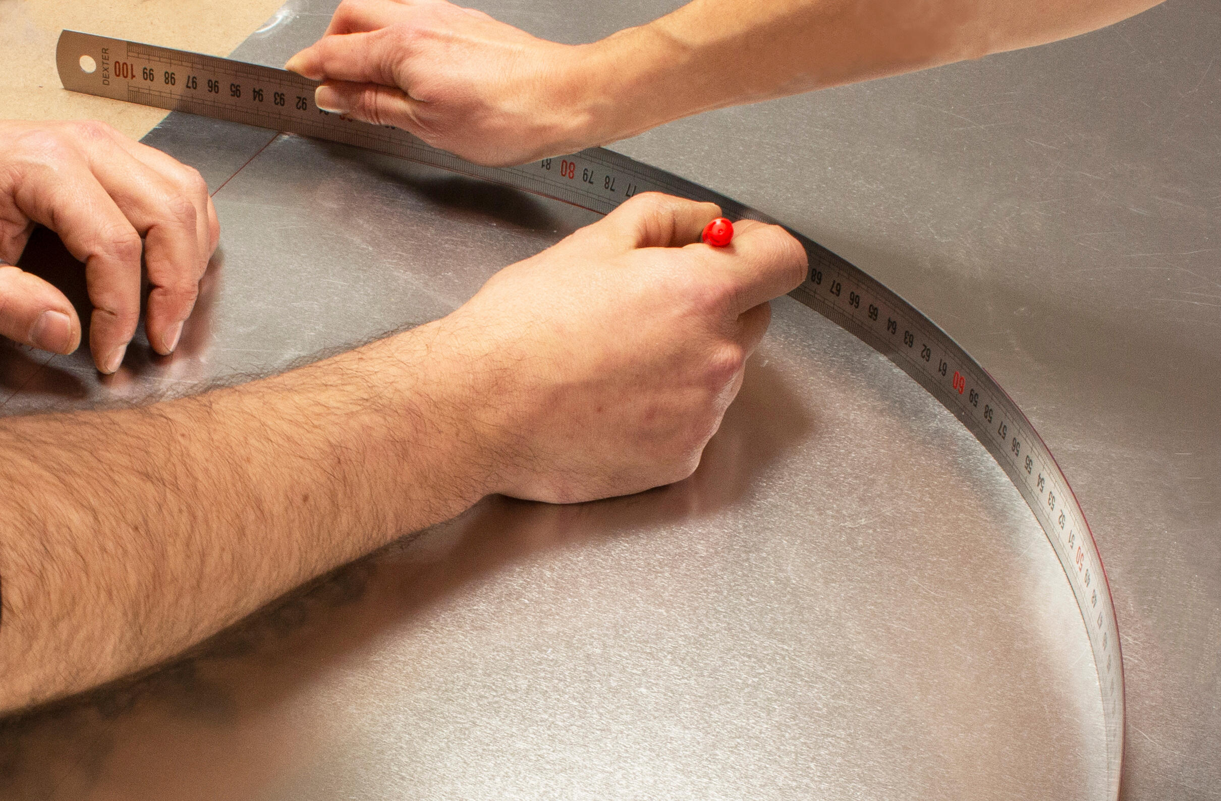 Riga DEXTER in acciaio, 100 cm - 2