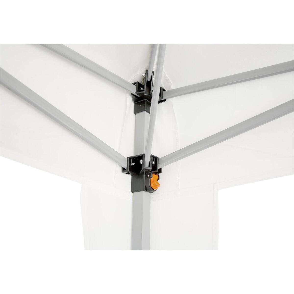 Gazebo Eori in acciaio struttura grigio chiaro, copertura bianca L 295 x P 295 x H 255 cm - 11