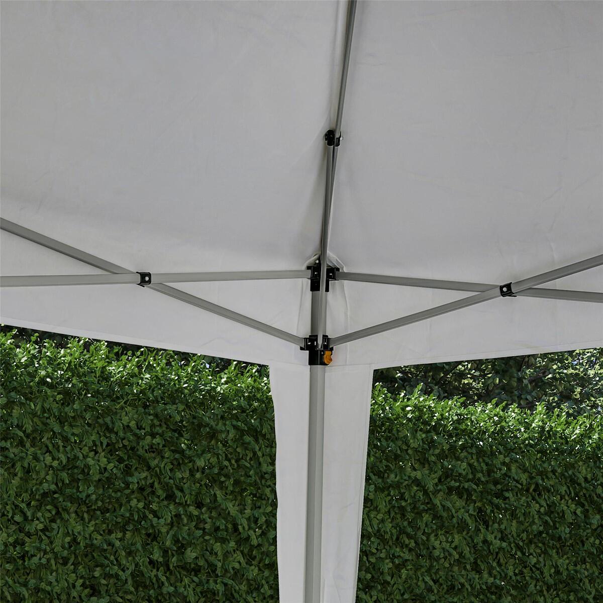 Gazebo Eori in acciaio grigio chiaro copertura bianca L 295 x P 295 x H 255 cm - 8
