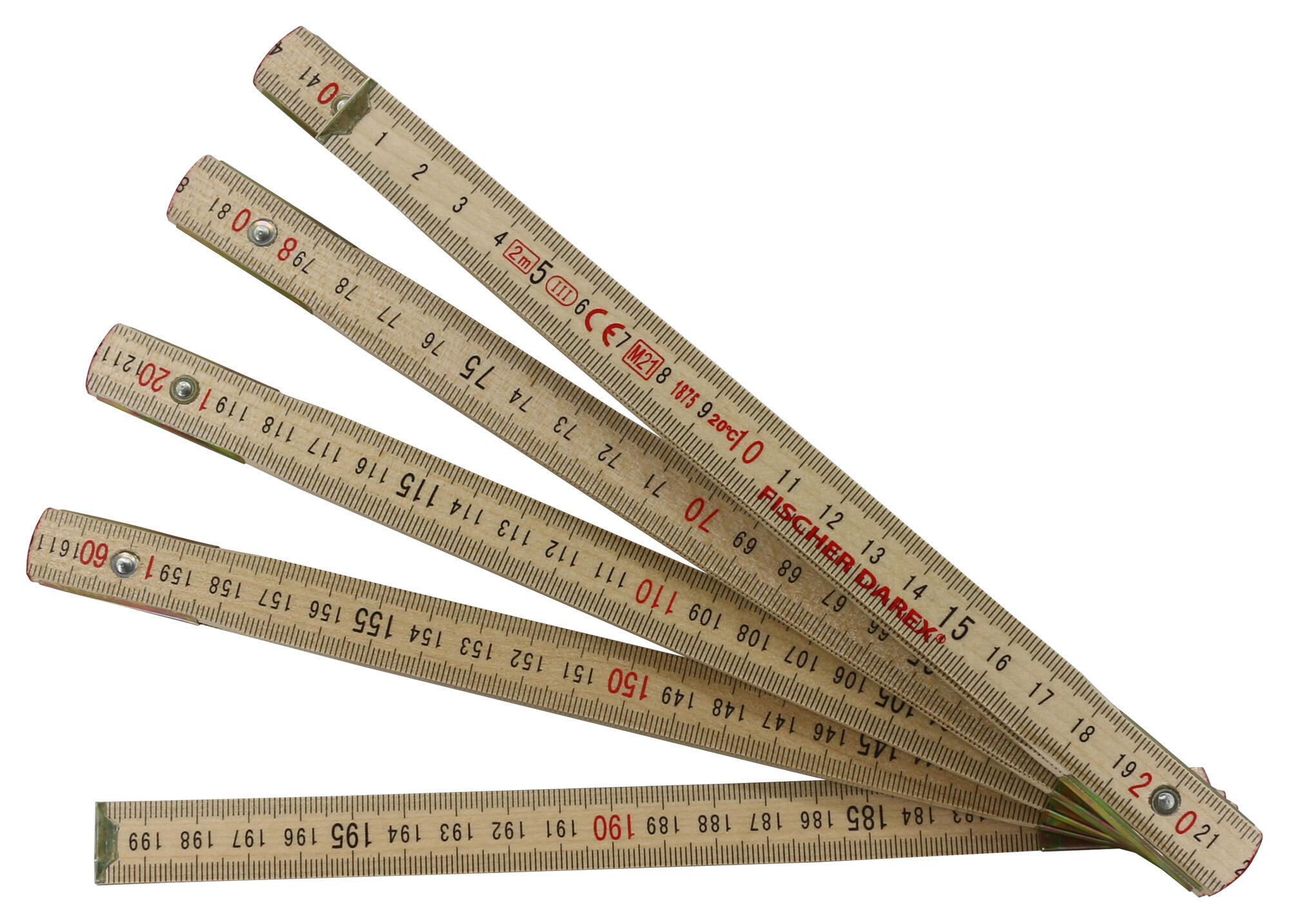 Metro pieghevole FISCHER DAREX legno Da 1 a 3 m x 16 mm - 2