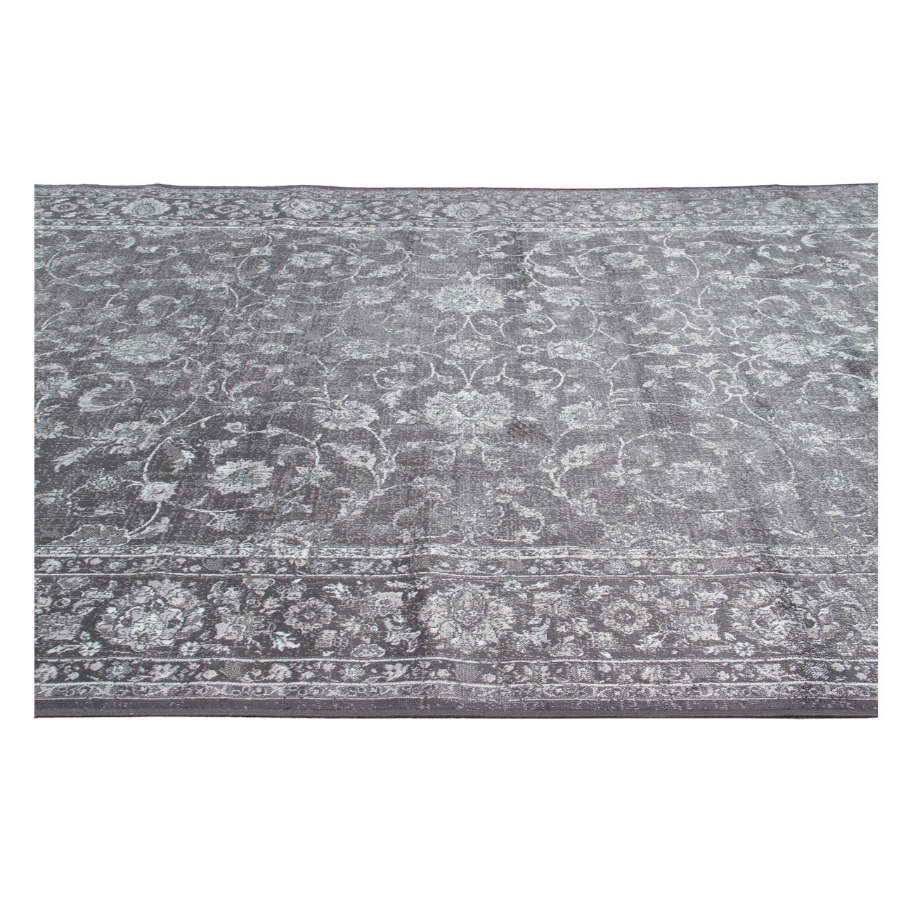 Tappeto Soraya blooms in viscosa, L 210 x L 67 cm, antracite - 3