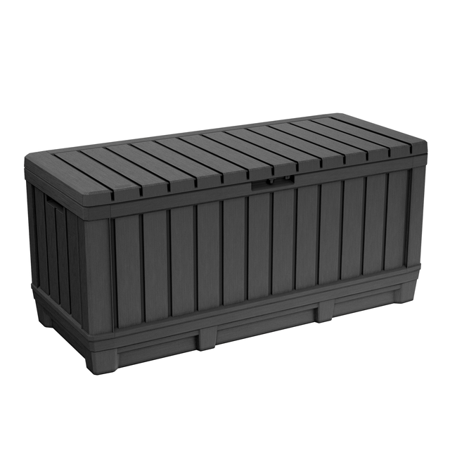 Arcón de resina para exterior KETER Kentwood 128 x 59 x 53.6 cm y capacidad de 350 L