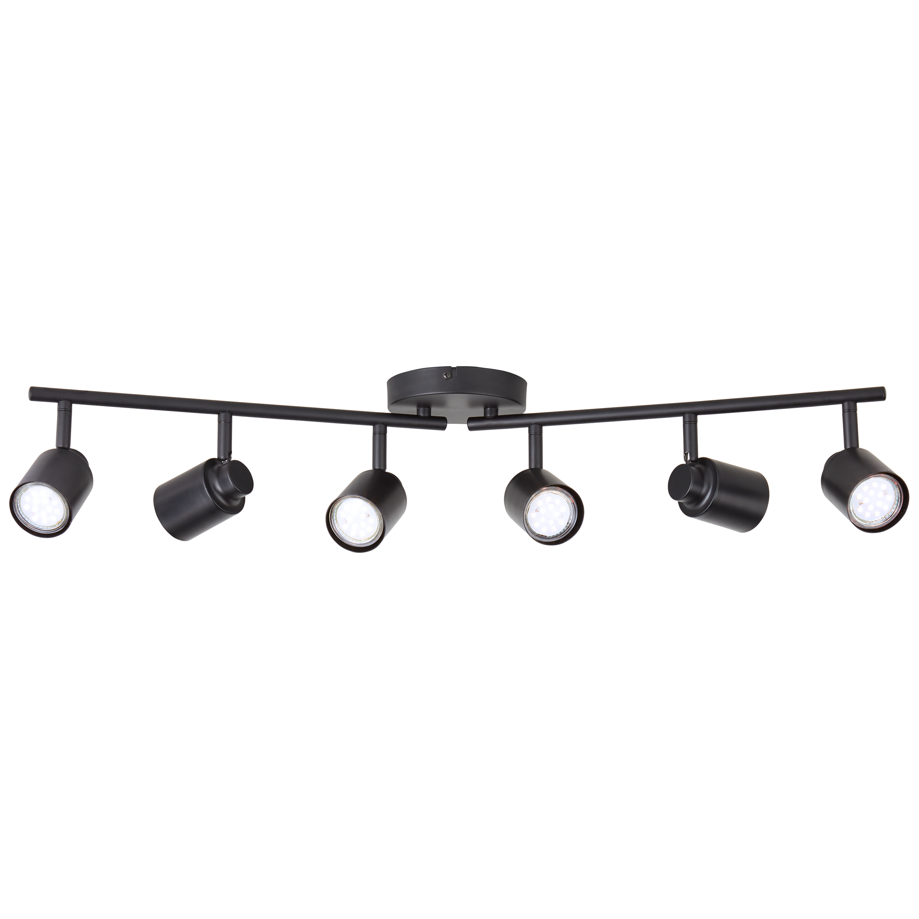 Faretto decorativo senza fonte luminosa TEKLA in acciaio nero GU10 50W INSPIRE 6 luci - 6