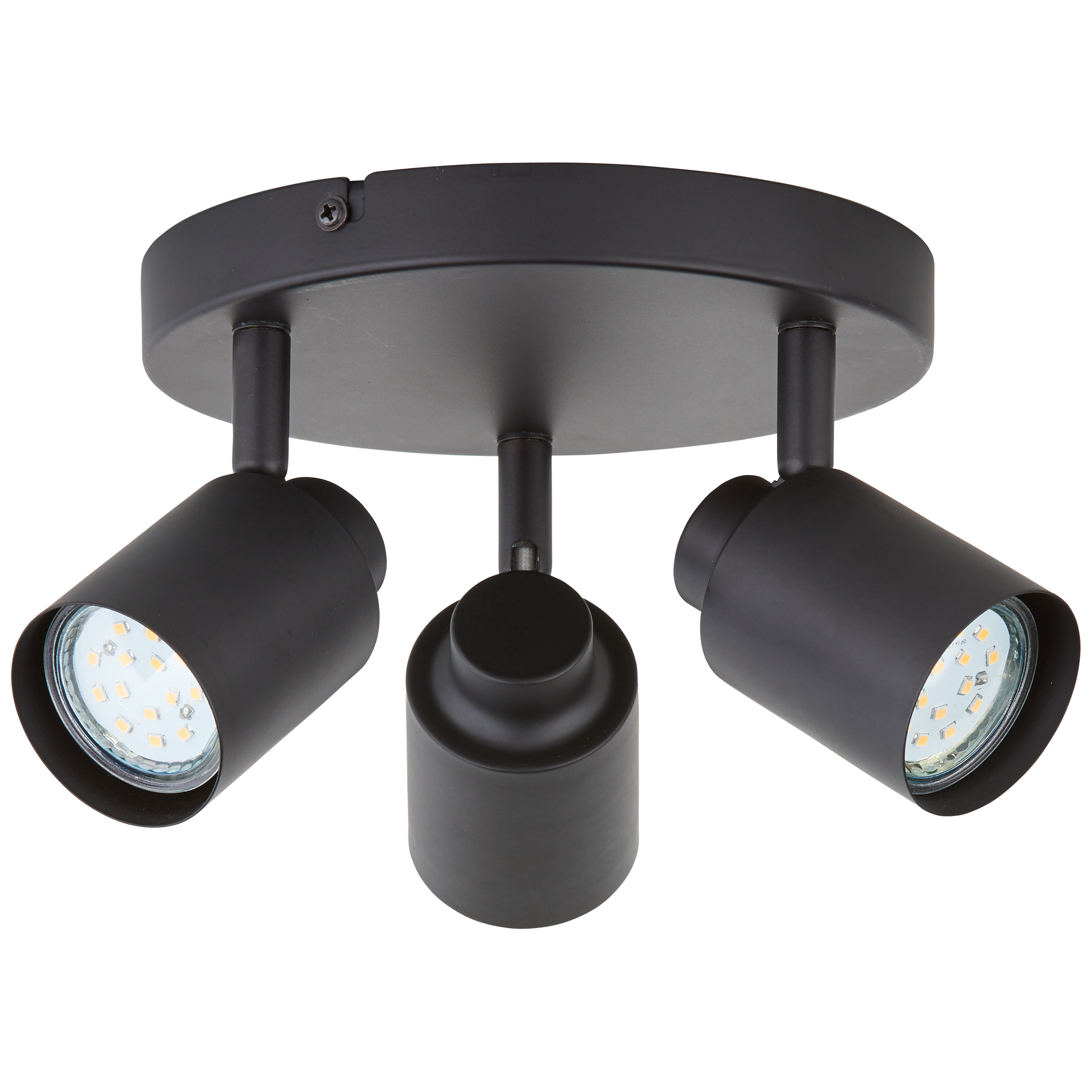 Faretto decorativo senza fonte luminosa TEKLA in acciaio nero GU10 50W INSPIRE 3 luci - 7
