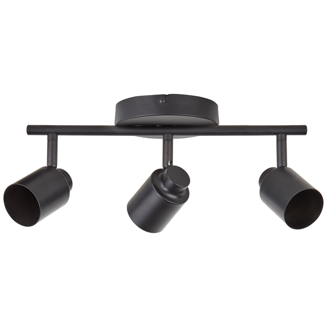 Faretto decorativo senza fonte luminosa Tekla in acciaio nero GU10 3 luci INSPIRE