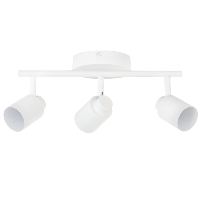 Faretto decorativo senza fonte luminosa TEKLA in acciaio bianco GU10 INSPIRE 3 luci