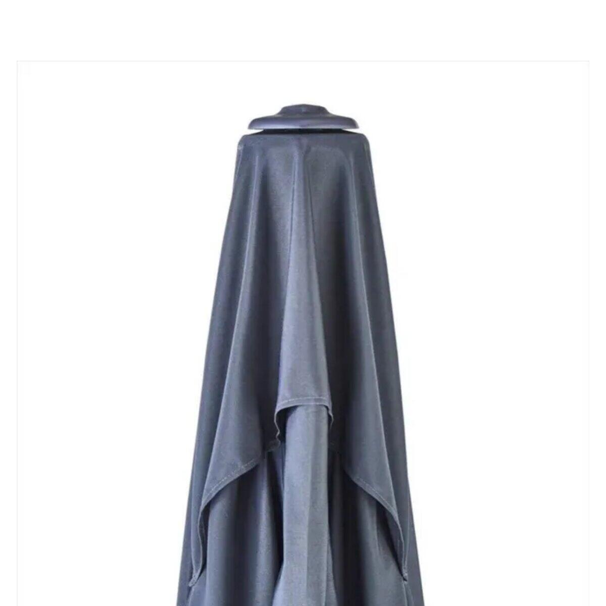 Ombrellone centrale grigio Arkea NATERIAL con telo 1/2 cerchio grigio zincato L 135 x P 268 x H 235 cm - 15