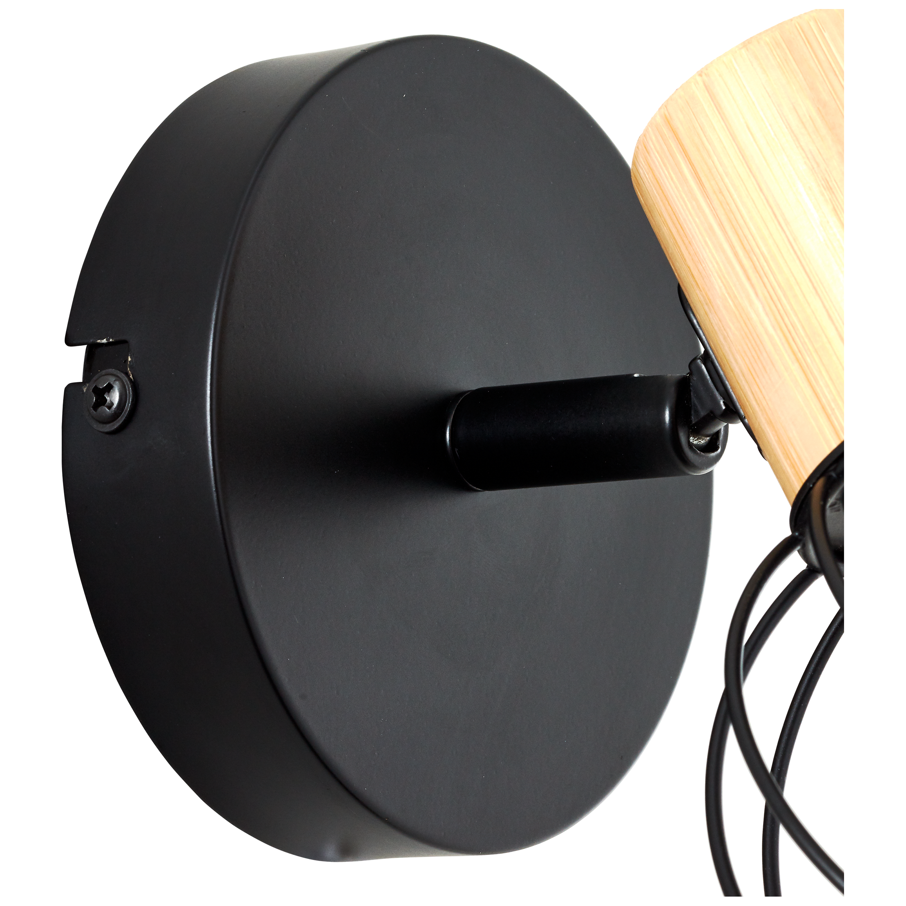 Foco decorativo INSPIRE MALLOW E14 D10CM 1 LÂMPADA METAL PRETO/BAMBU - 7