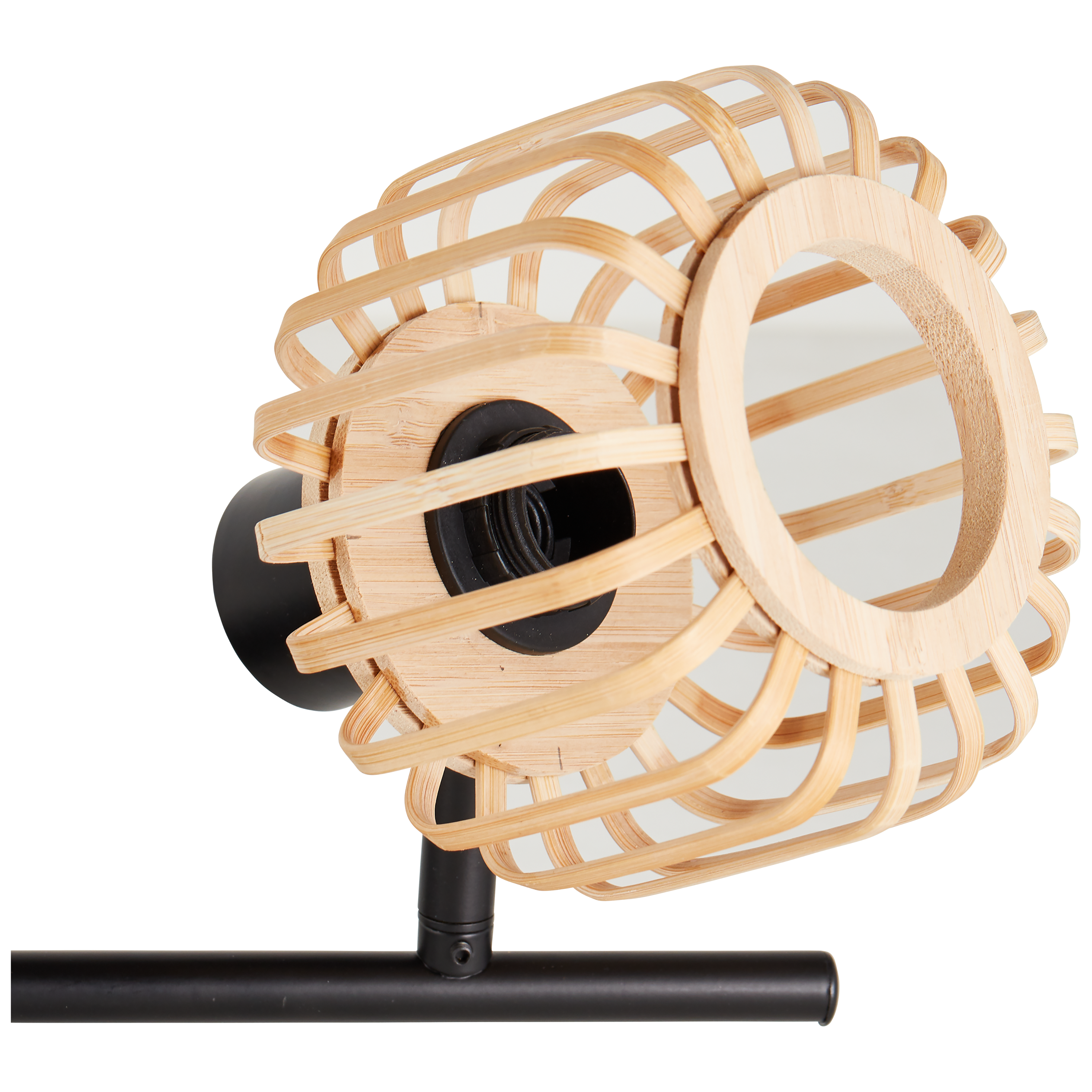 Foco decorativo INSPIRE PECAN E14 2 LÂMPADAS METAL MATE PRETO/BAMBU - 38