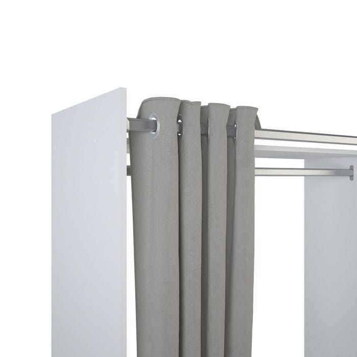 zoom rideau kit dressing blanc