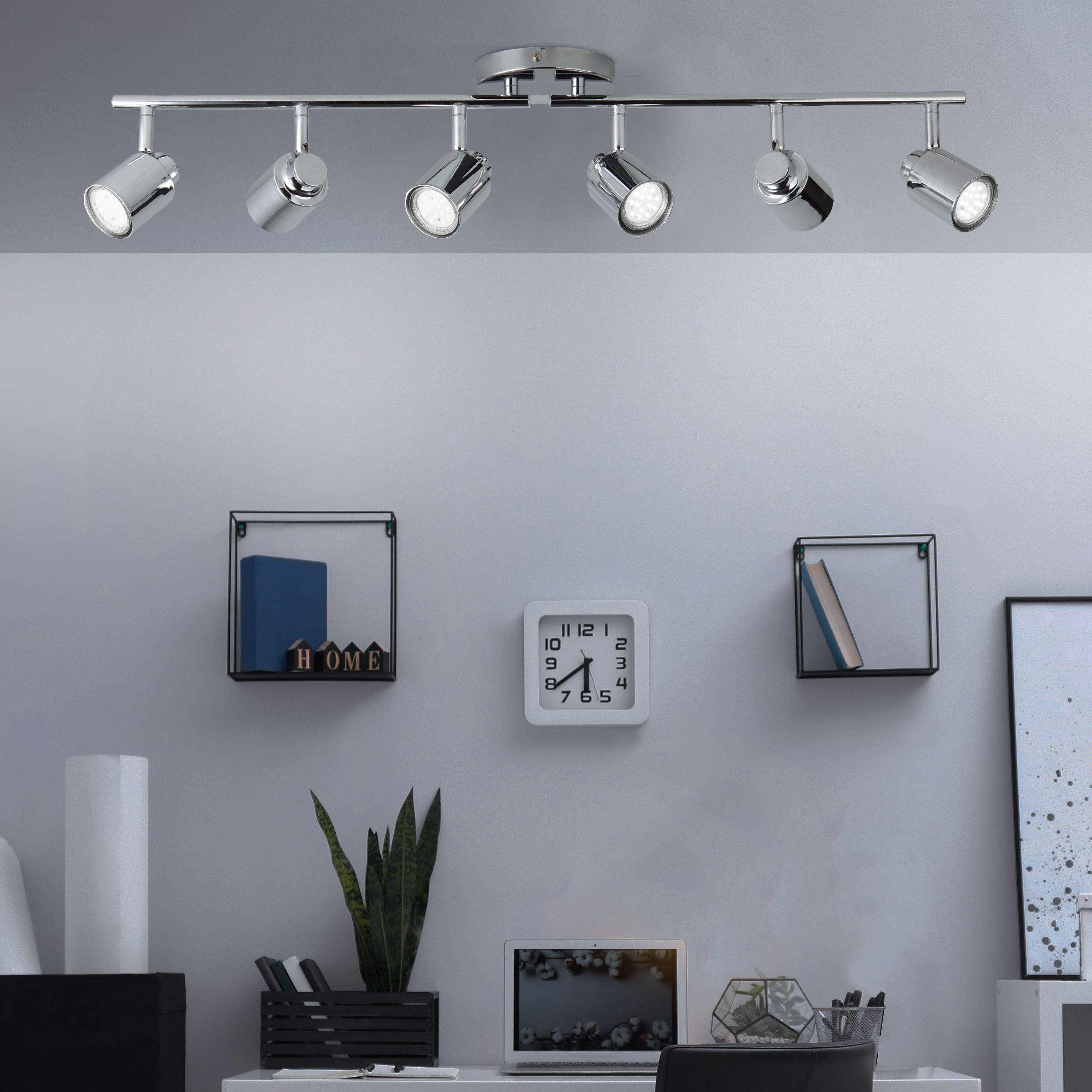 Foco decorativo INSPIRE TEKLA 6 LÂMPADAS GU10X6 METAL CROMADO - 10