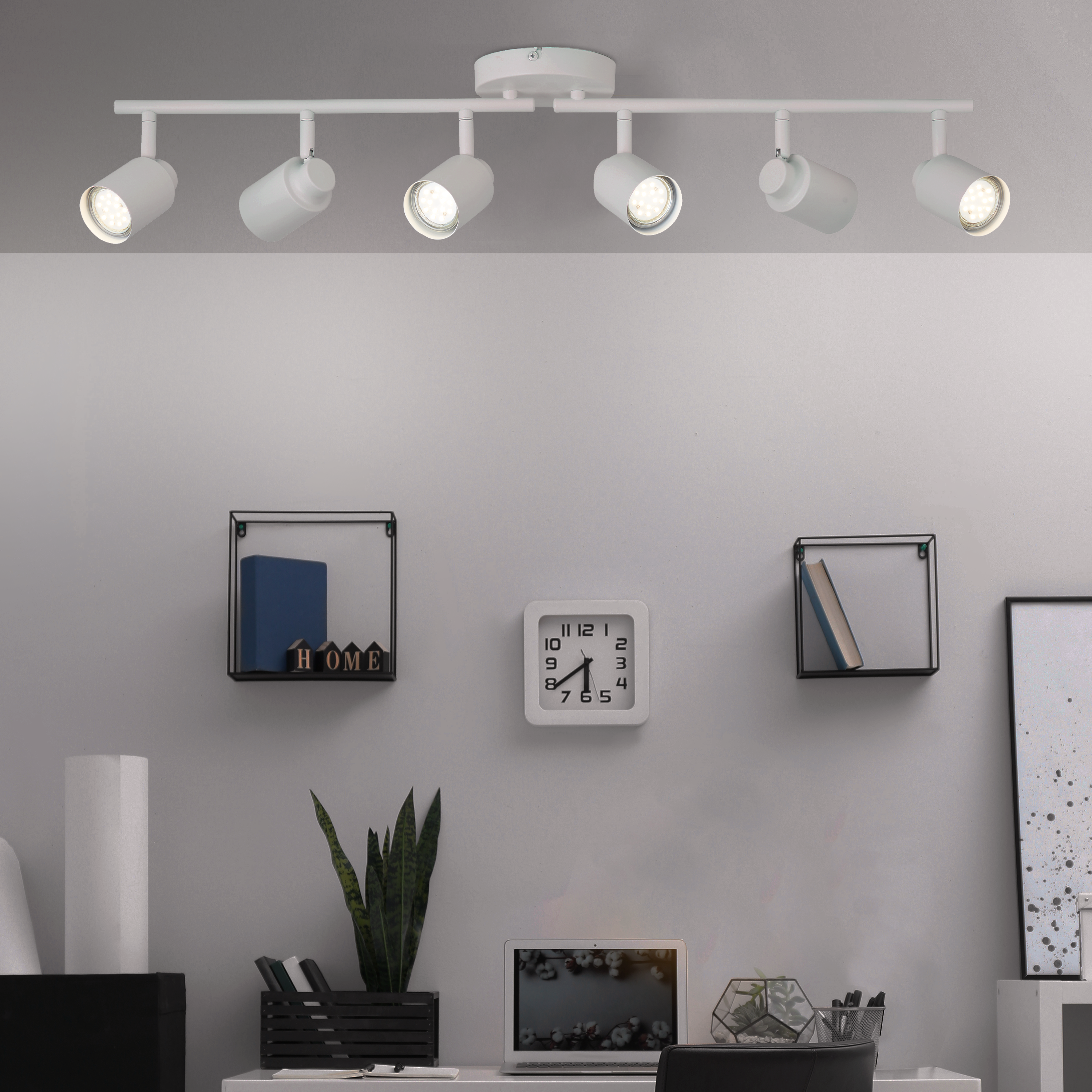 Foco decorativo INSPIRE TEKLA 6 LÂMPADAS GU10X6 METAL BRANCO - 2