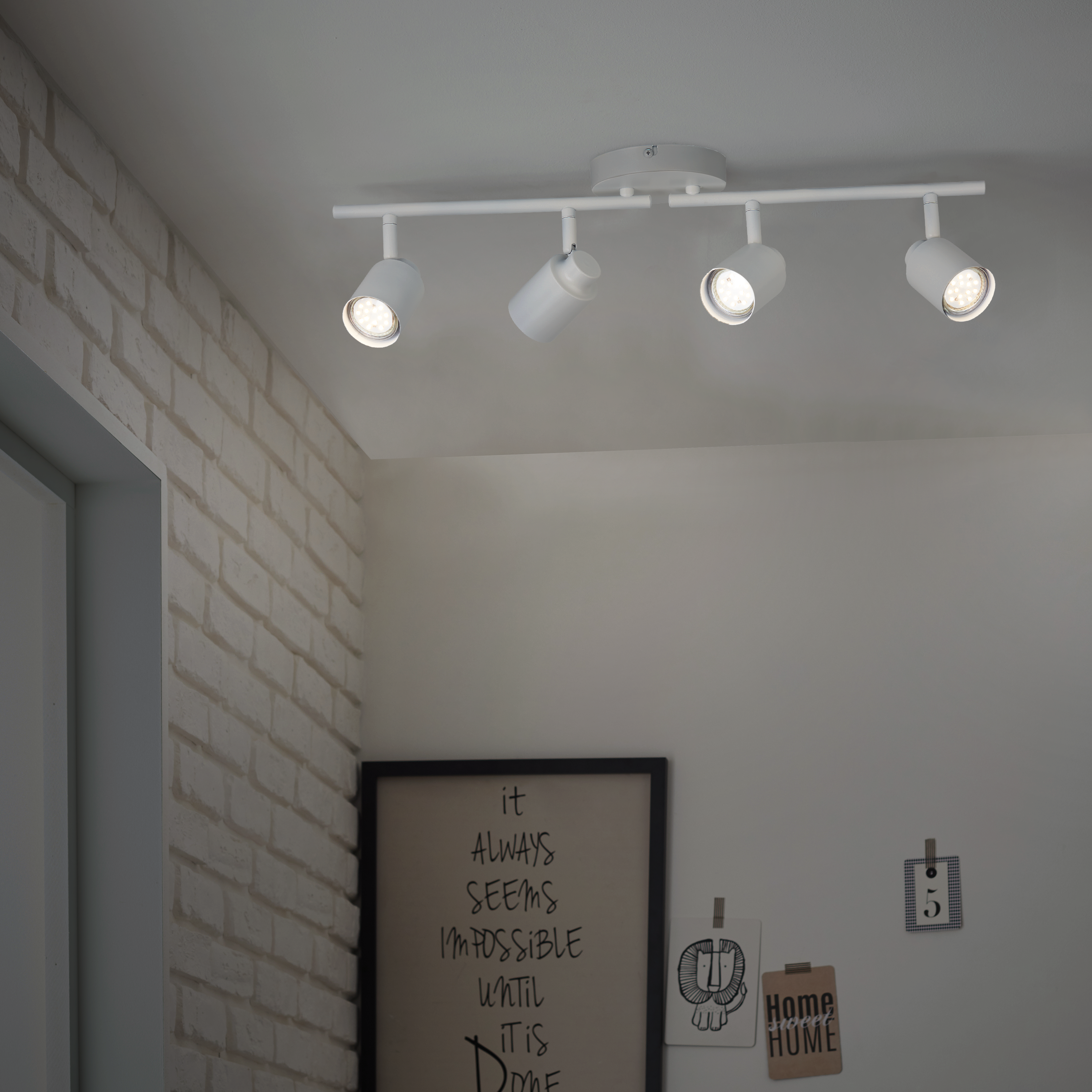 Foco decorativo INSPIRE TEKLA 4 LÂMPADAS GU10X4 METAL BRANCO - 10