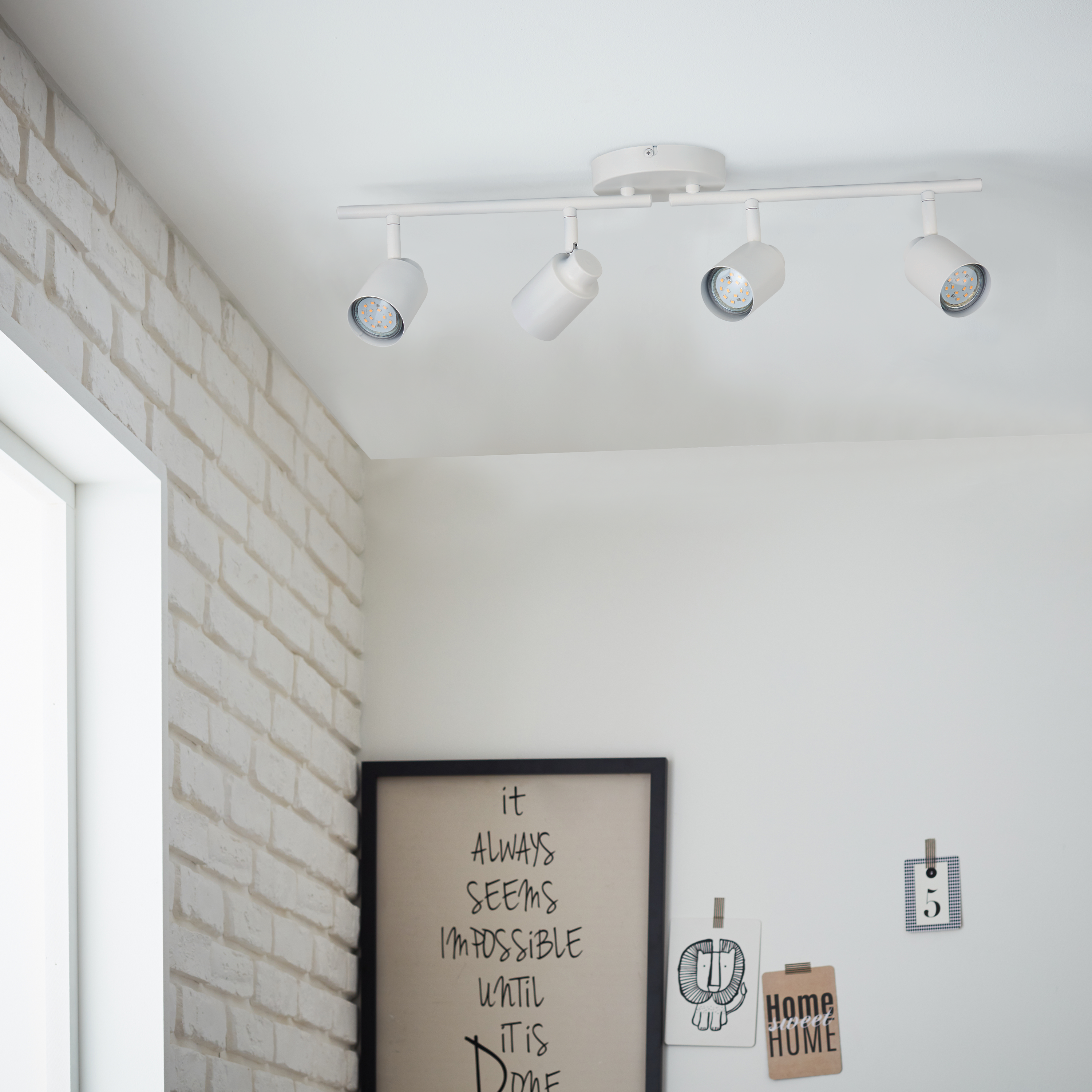 Foco decorativo INSPIRE TEKLA 4 LÂMPADAS GU10X4 METAL BRANCO - 11