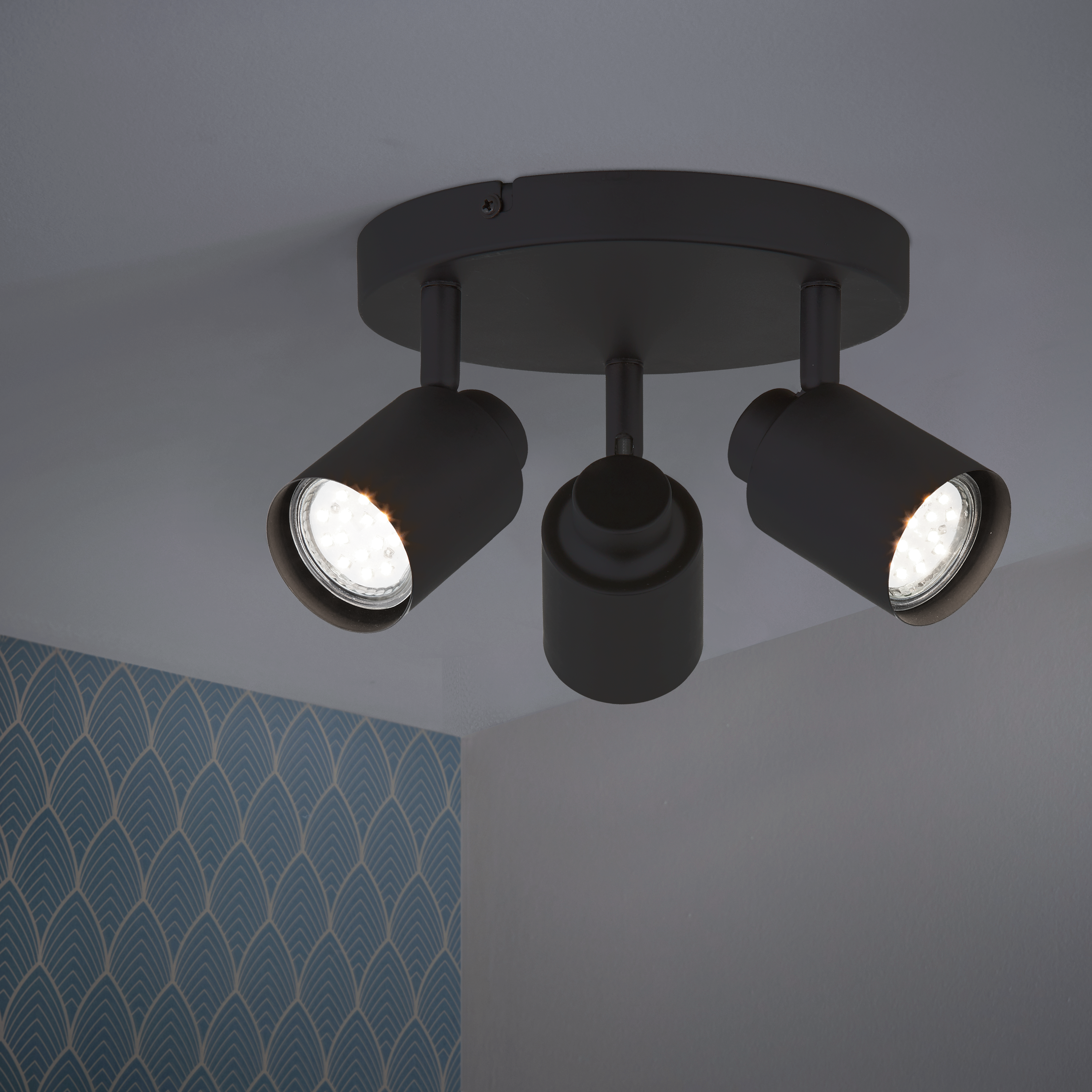 Plafon Tekla czarny 3 x GU10 Inspire - 3