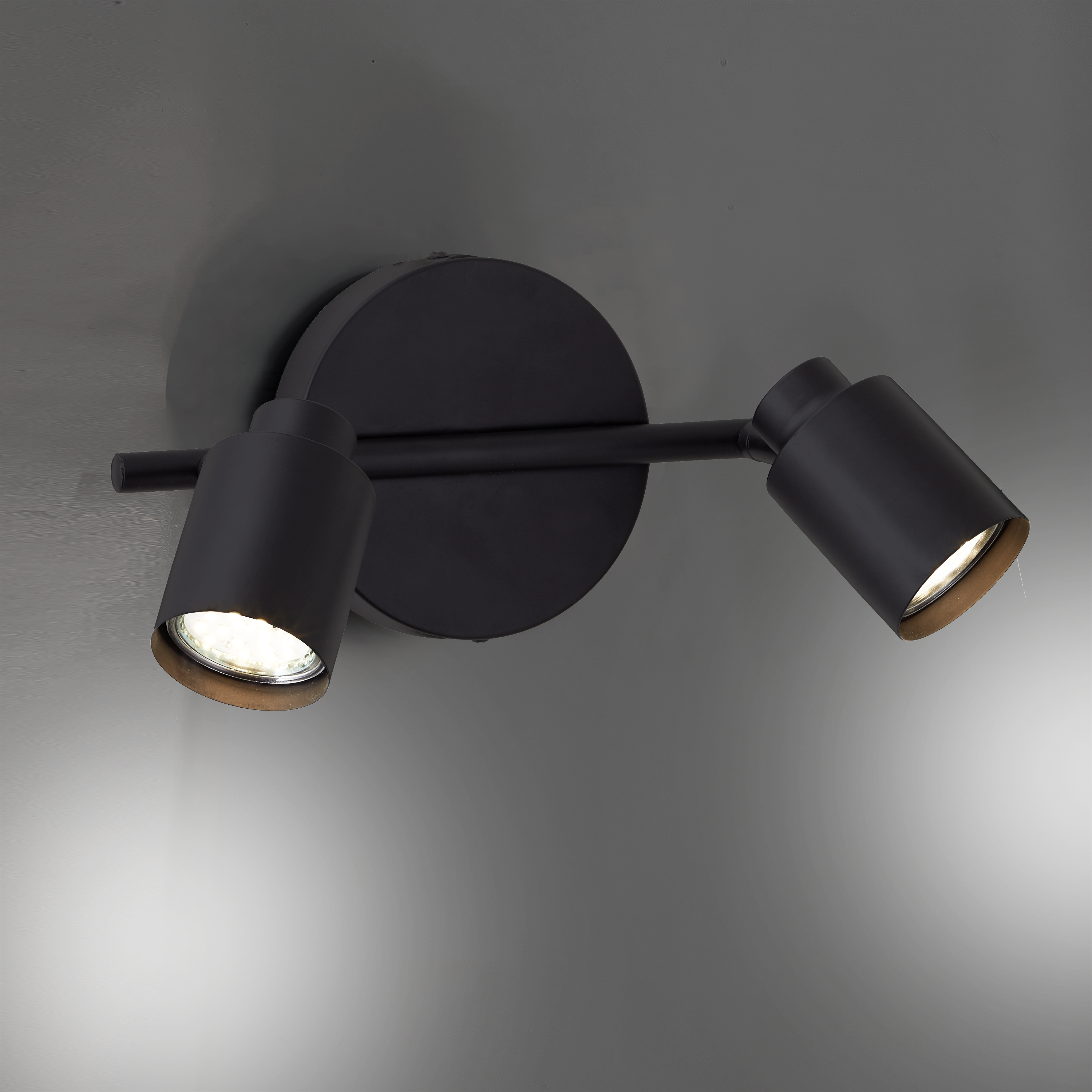 Rampe 2 spots Tekla, produit sans abat-jour noir, GU10, INSPIRE - 5