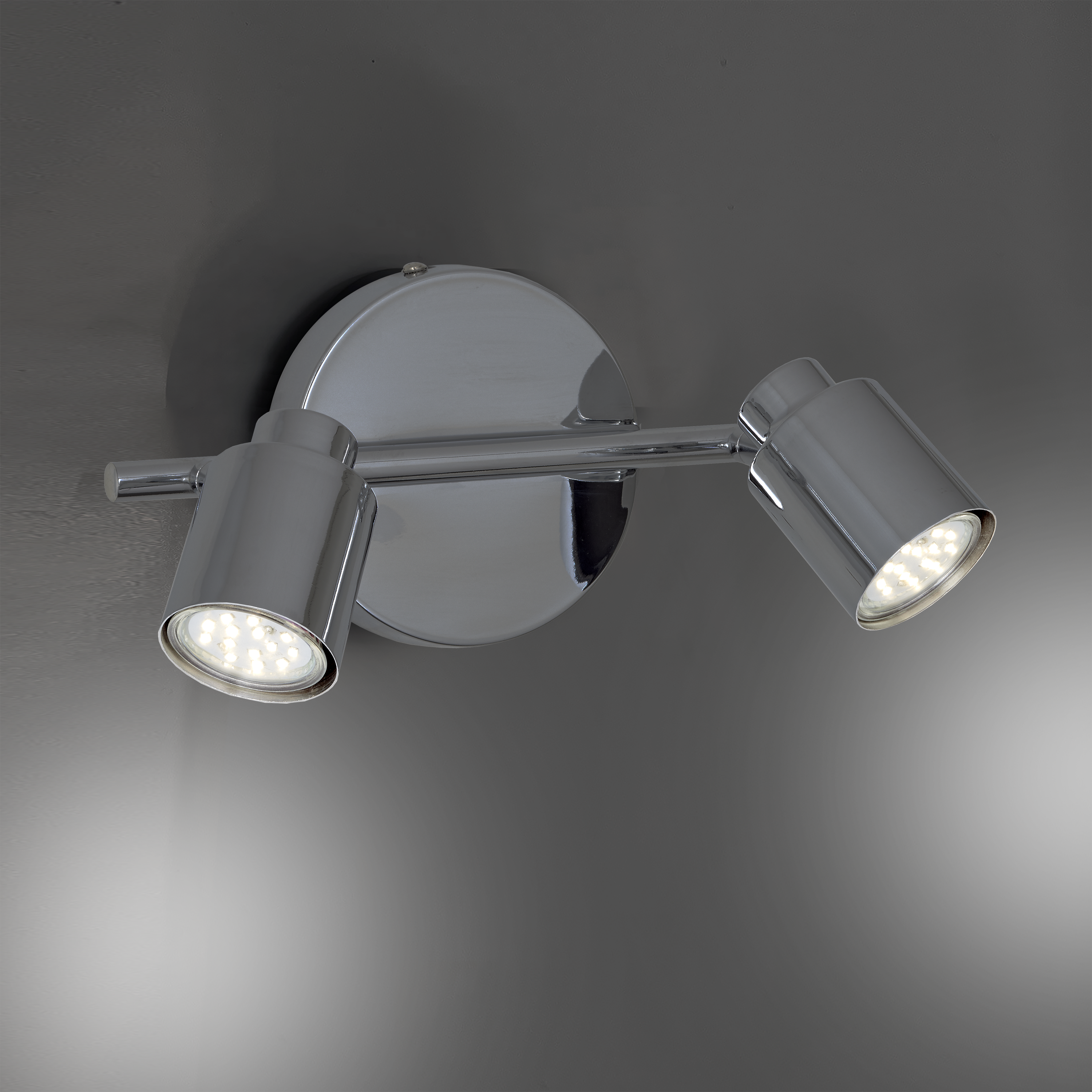 Foco decorativo INSPIRE TEKLA 2 LÂMPADAS GU10X2 METAL CROMADO - 13