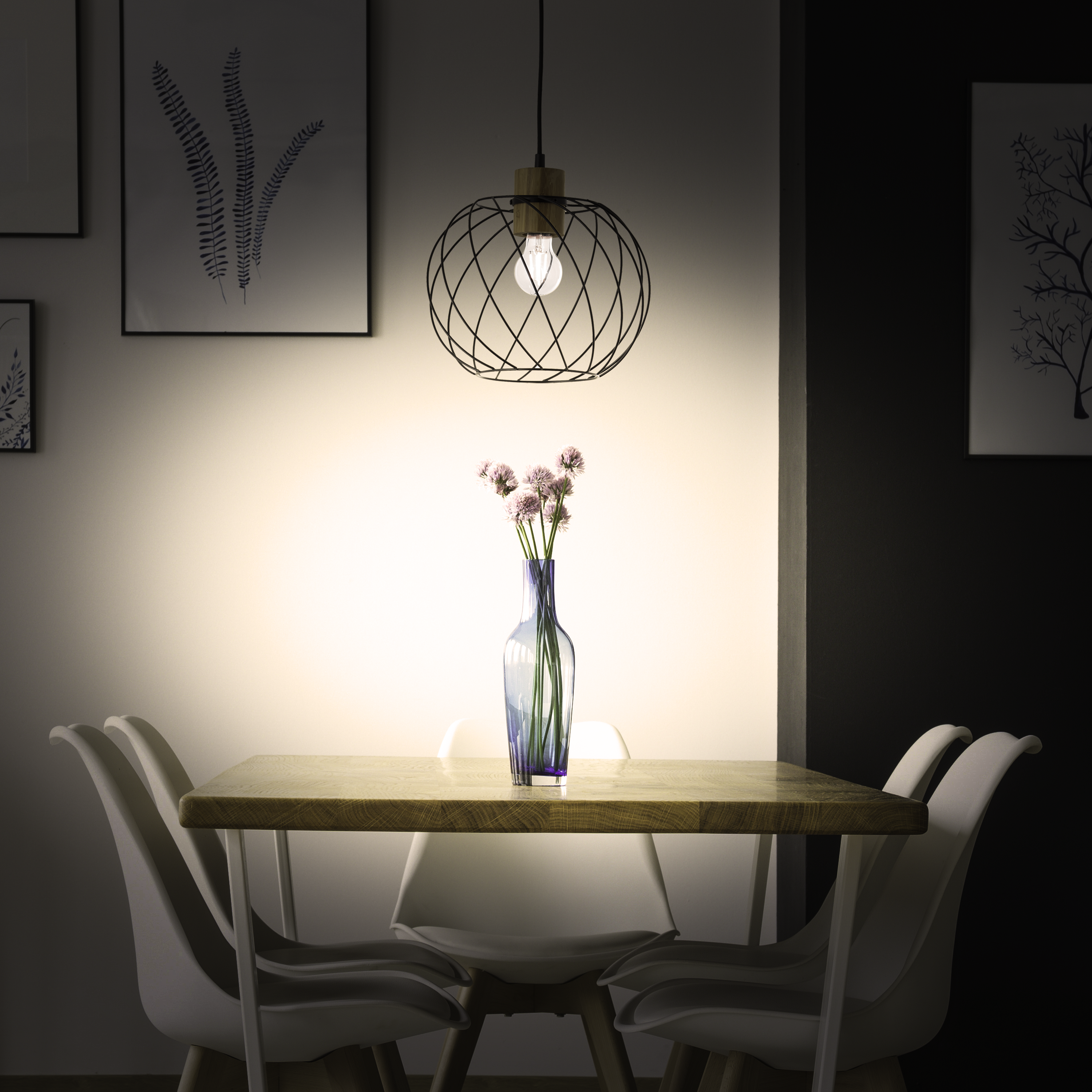 Lampa wisząca Mallow czarna E27 Inspire - 9