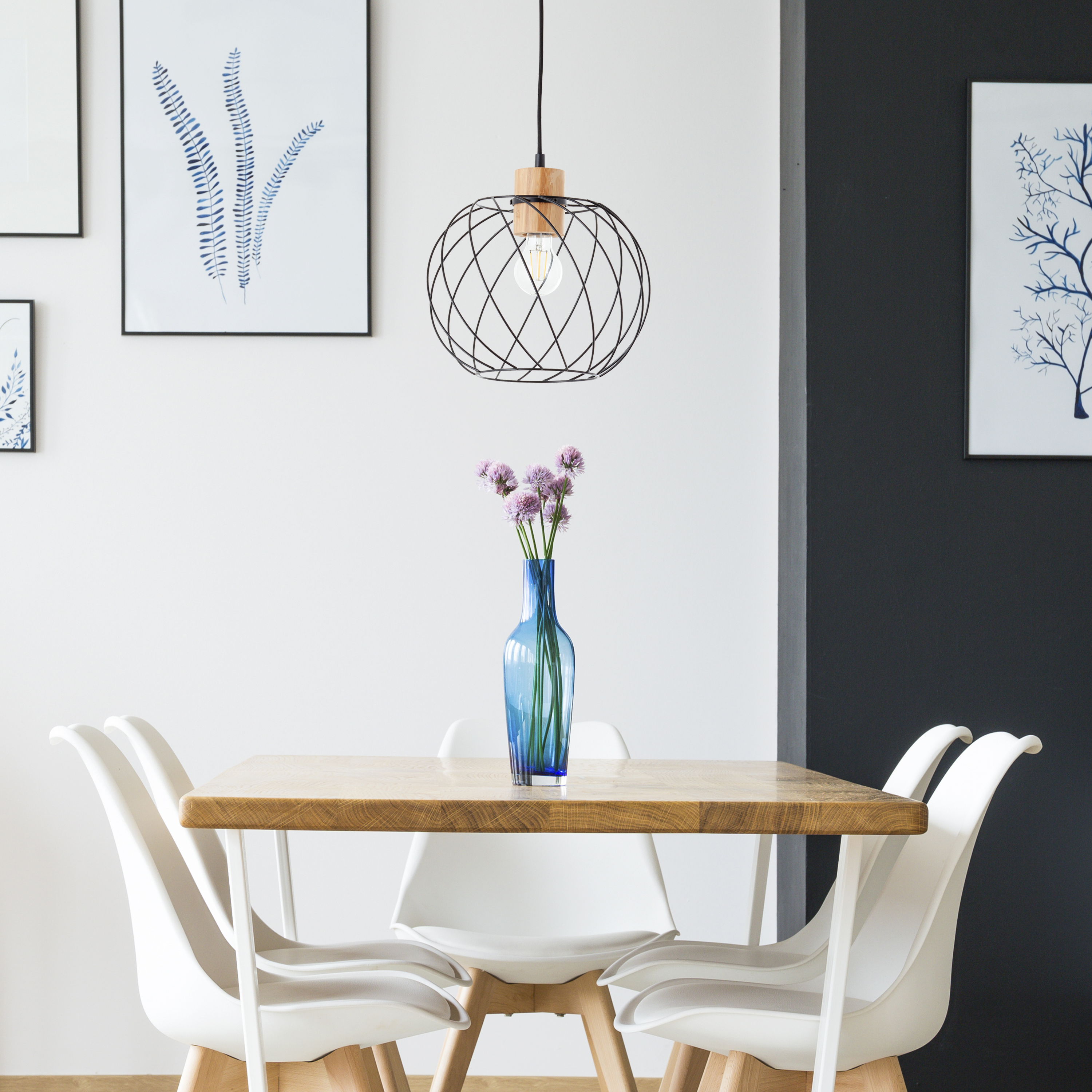 Lampa wisząca Mallow czarna E27 Inspire - 12