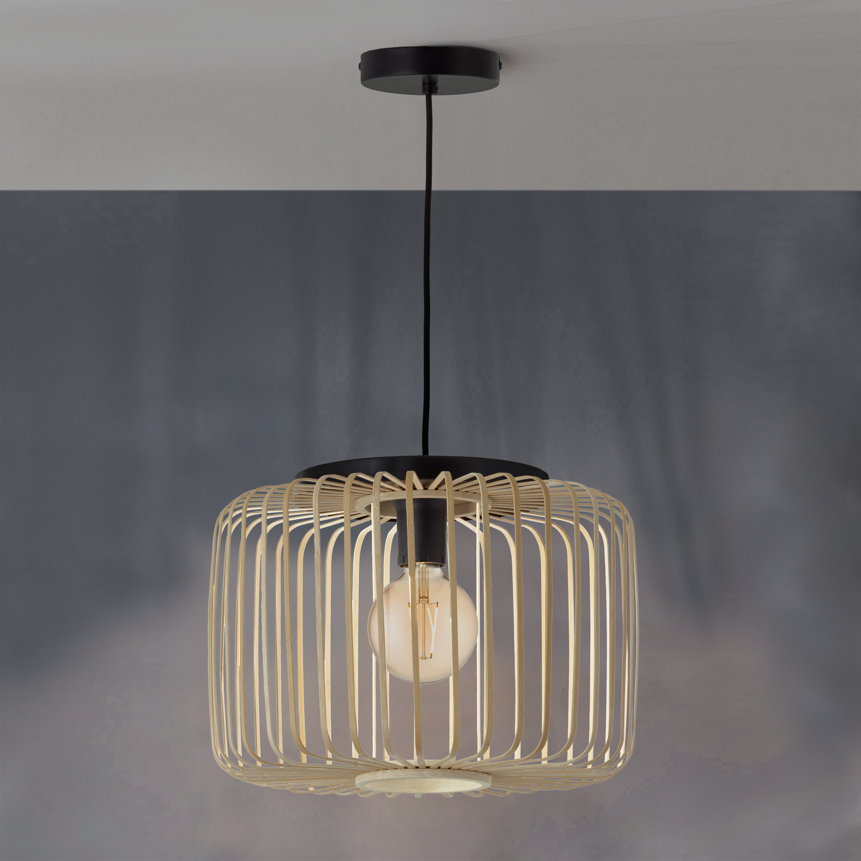 Lampa wisząca Pecan czarno-beżowa E27 Inspire - 8