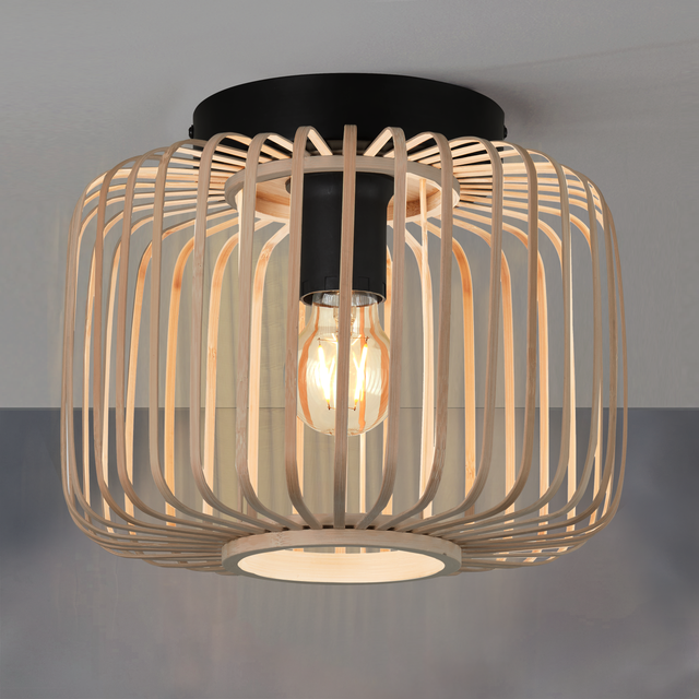 Lampa sufitowa Pecan czarno-beżowa E27 Inspire