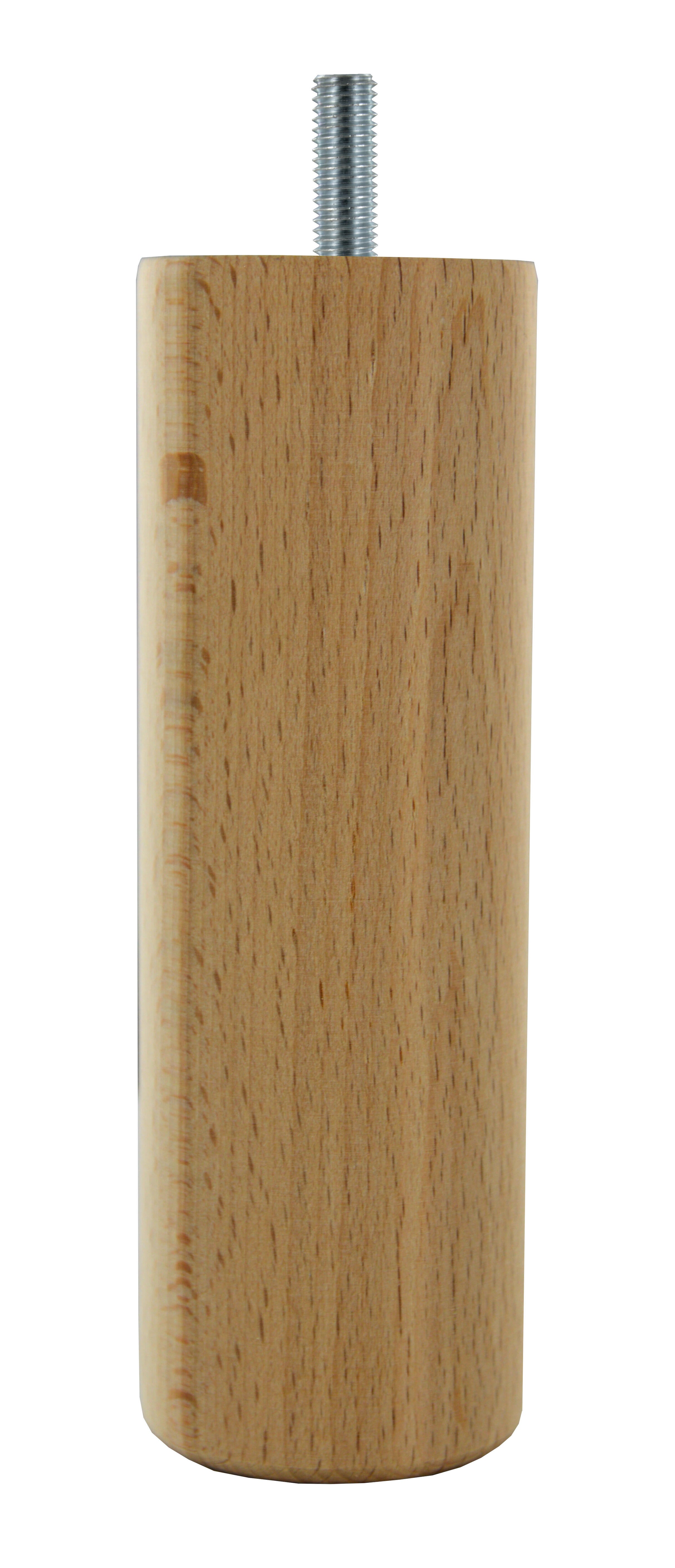 4 pieds de lit cylindriques hêtre brut CIME, ⌀5 cm x H.15 cm - 3