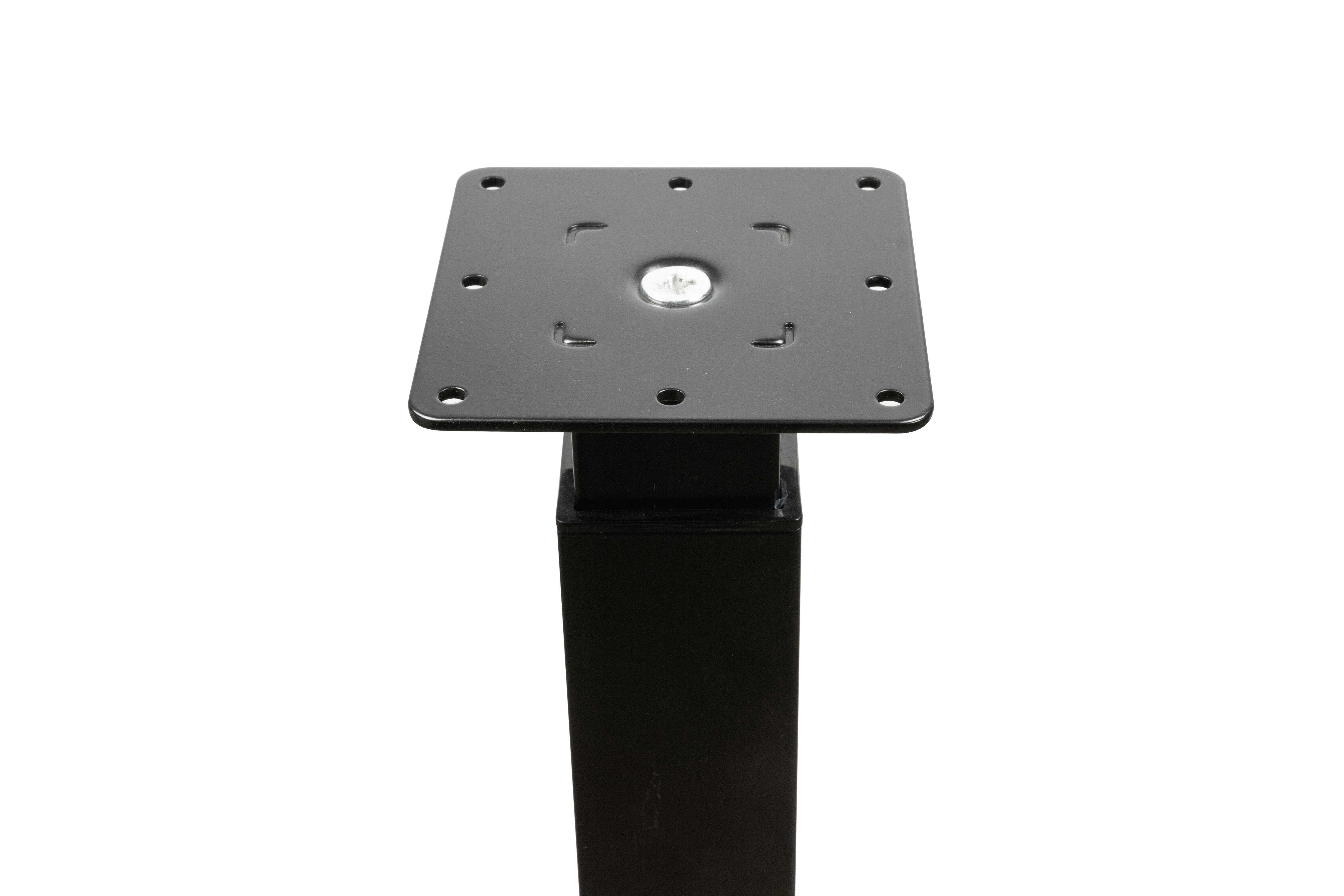 Pied de table carré CIME Zoom, noir, dia 6cm x hauteur réglable de 70 à 110 cm - 6