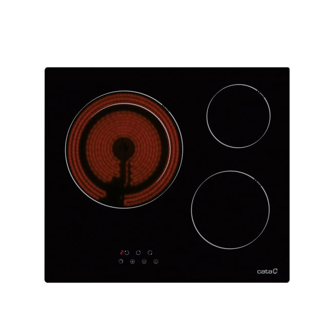 Plaque vitrocéramique 3 feux L60 cm TD6003NBK CATA Noir