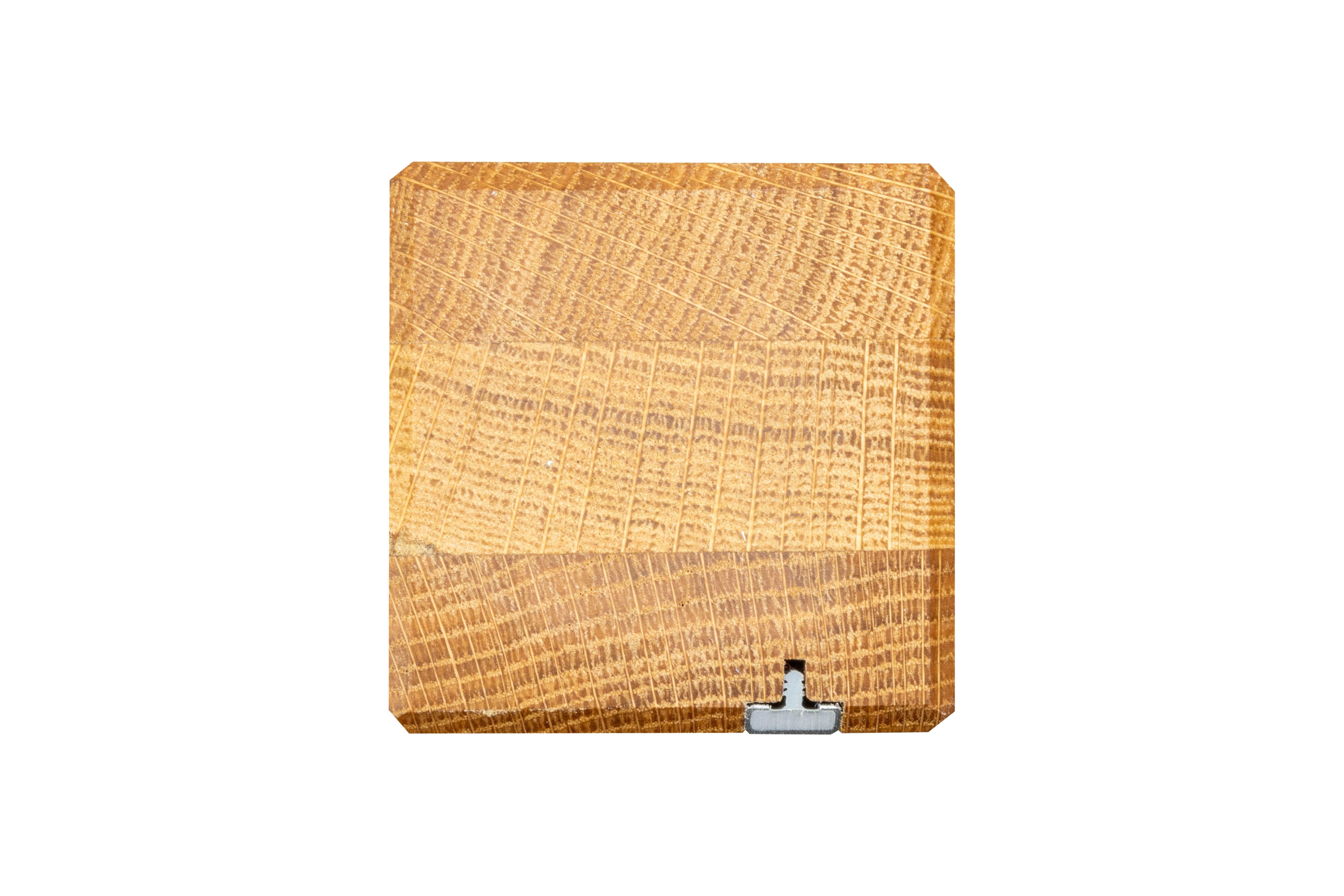 Pied table carré CIME fixe chêne teinté brun / marron - 7