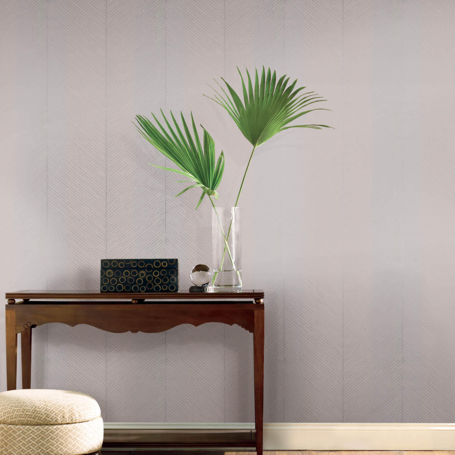 Papier peint intissé Initiales tropics chevron gris | Leroy Merlin