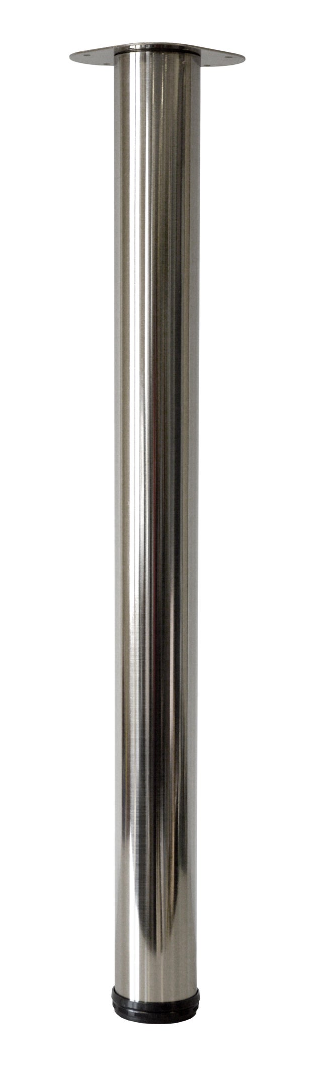 Pied de table Cime, nickelé, dia 7.6 cm x hauteur réglable de 87 à 89 cm