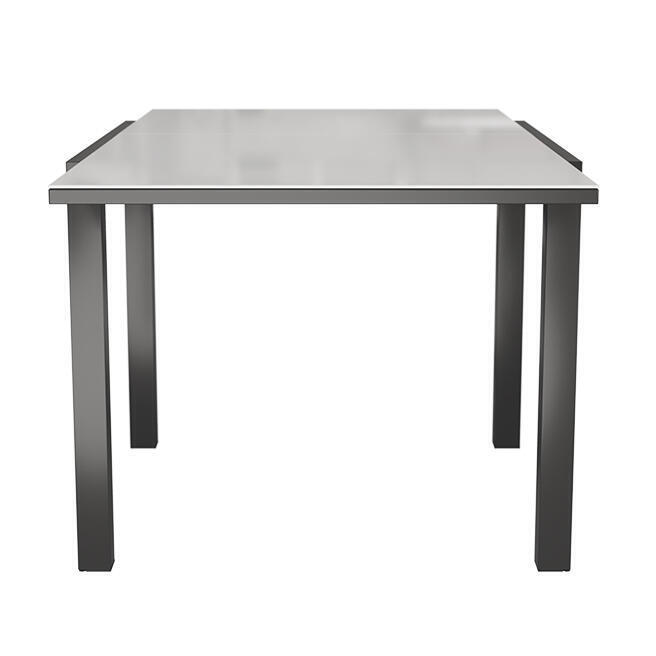 Tavolo allungabile da esterno quadrato in alluminio e vetro antracite 6 posti L da 90 a 160x90cm, Lyra II NATERIAL - 7