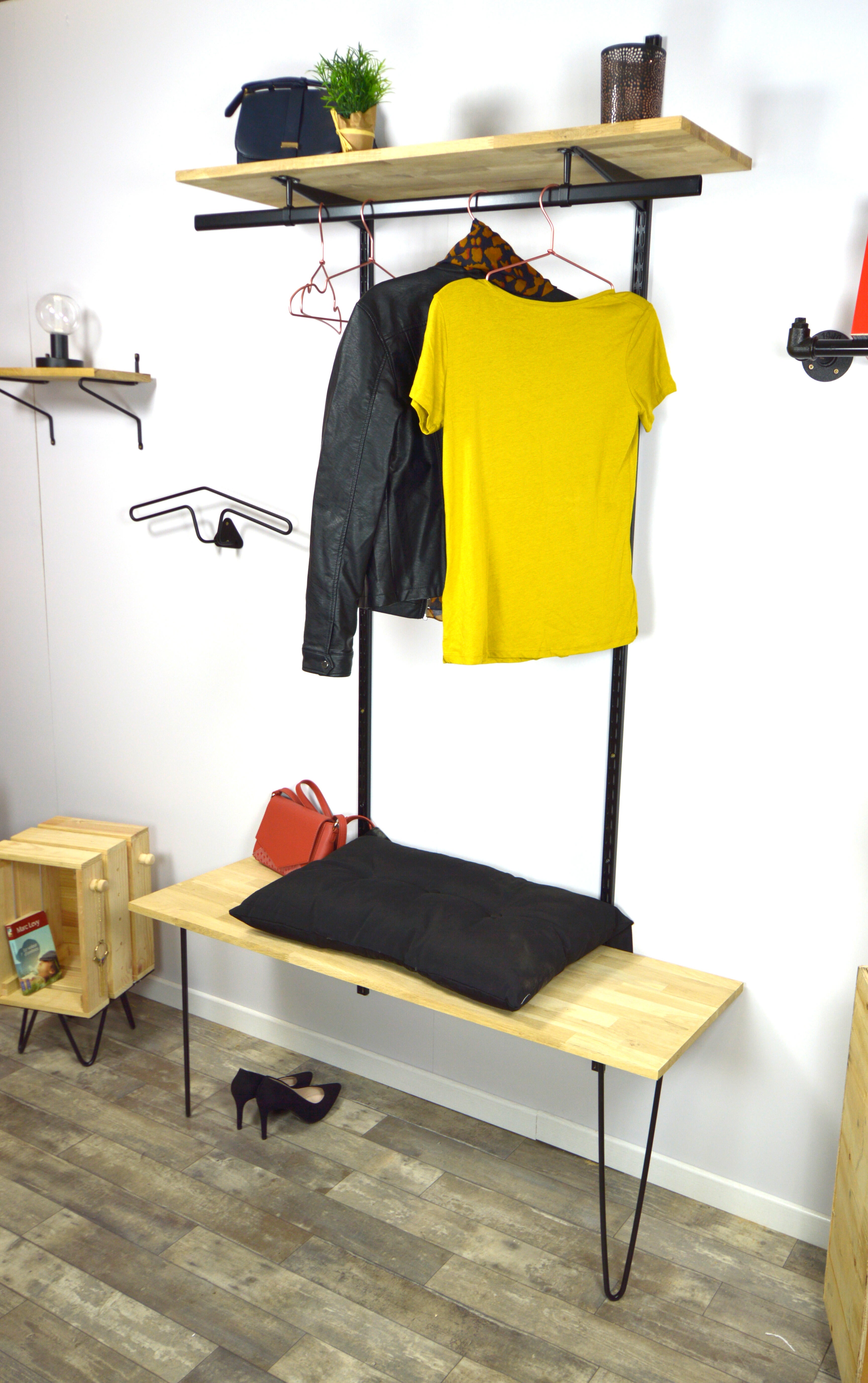 Pied de meuble design CIME, noir, hauteur 40 cm - 2