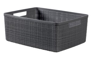 Panier CURVER anthracite H.14.5 x l.28.2 x P.36 cm