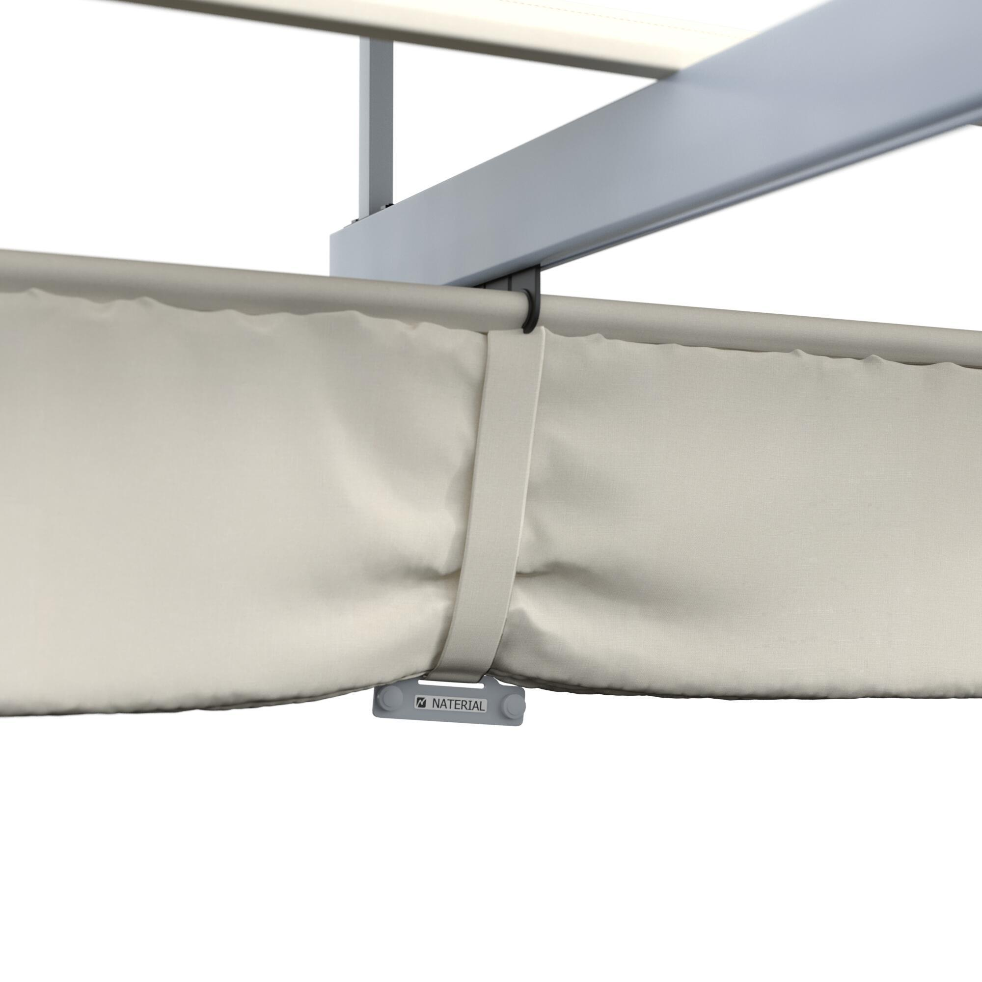 Pergola in alluminio effetto legno copertura mobile 3x4m - Omega NATERIAL - 11